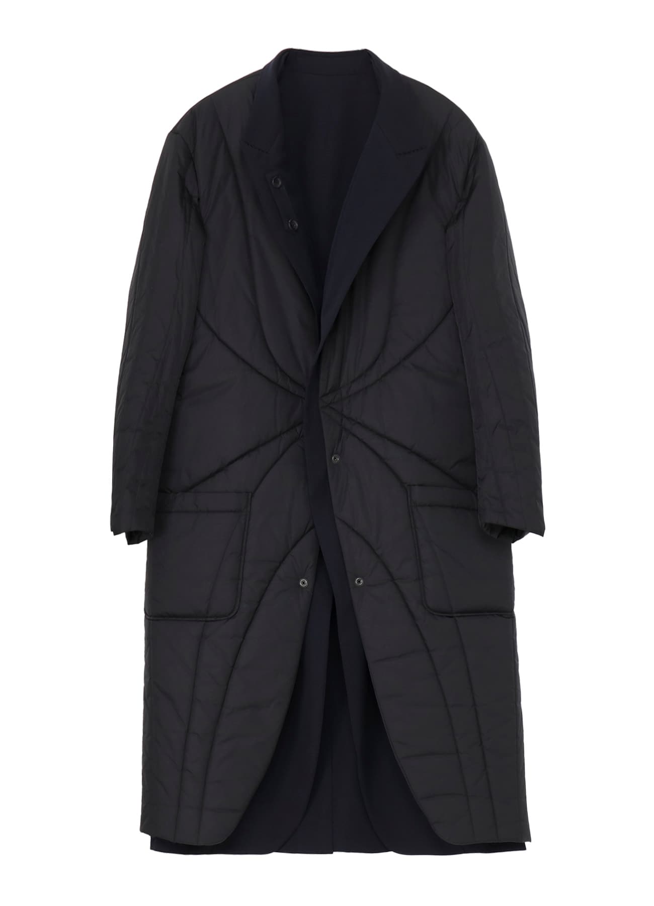 NAVY WOOL GABARDINE ONE BUTTON JACKET WITH LINER