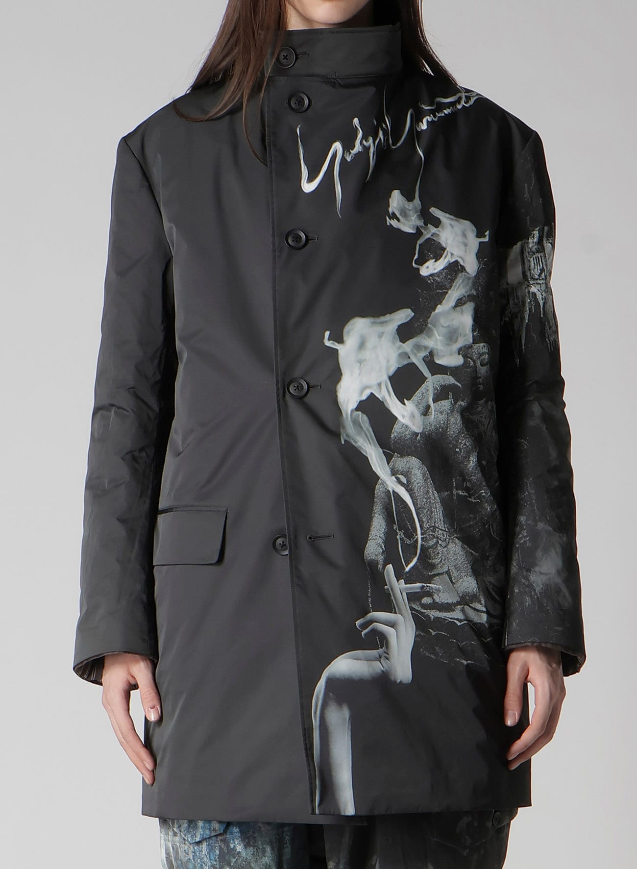 SMOKING GOTHIC PRINTED JACKET WITH LINER