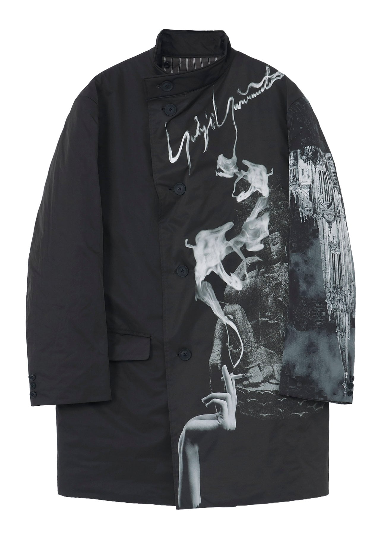 SMOKING GOTHIC PRINTED JACKET WITH LINER
