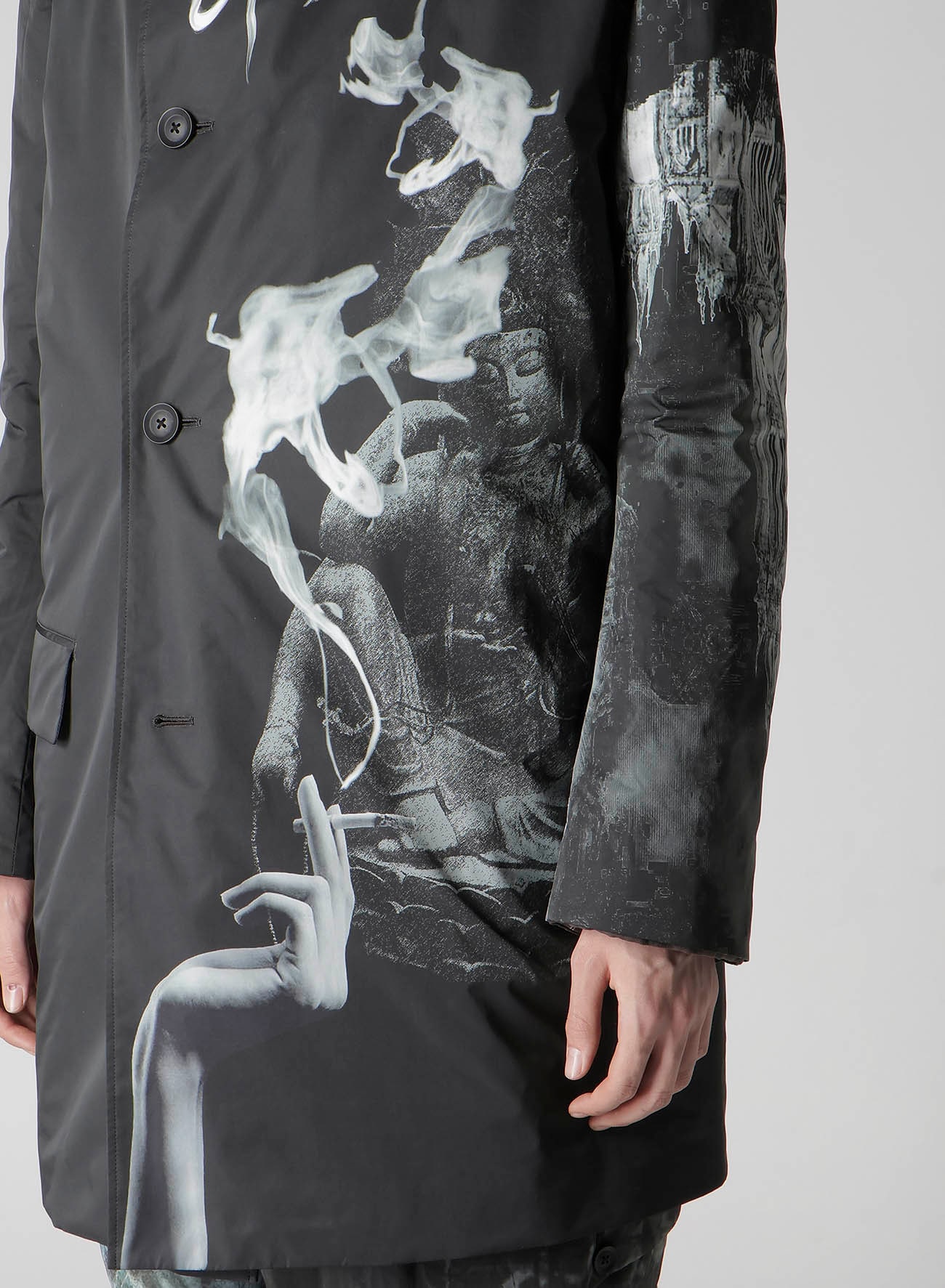 SMOKING GOTHIC PRINTED JACKET WITH LINER