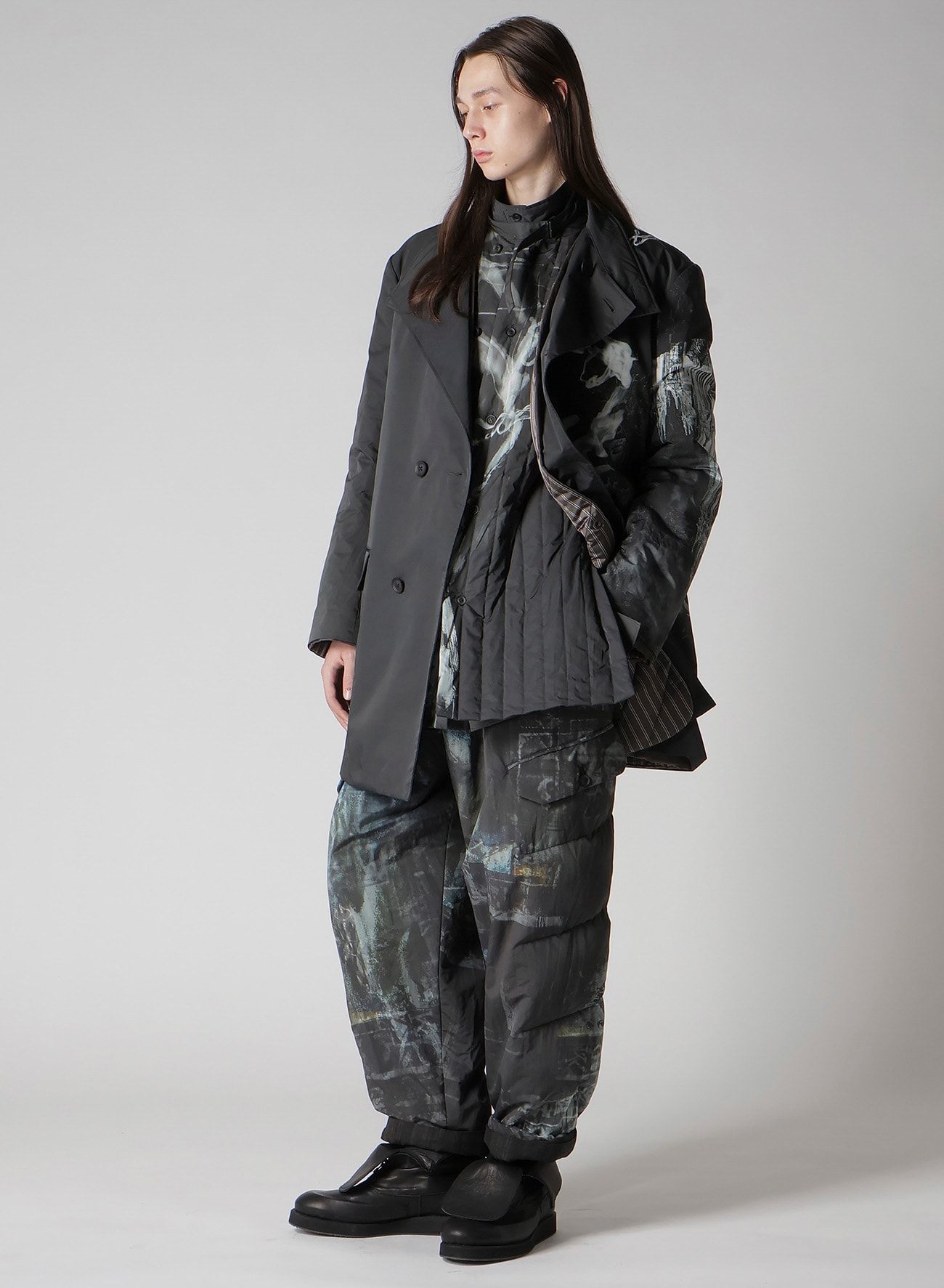 SMOKING GOTHIC PRINTED JACKET WITH LINER