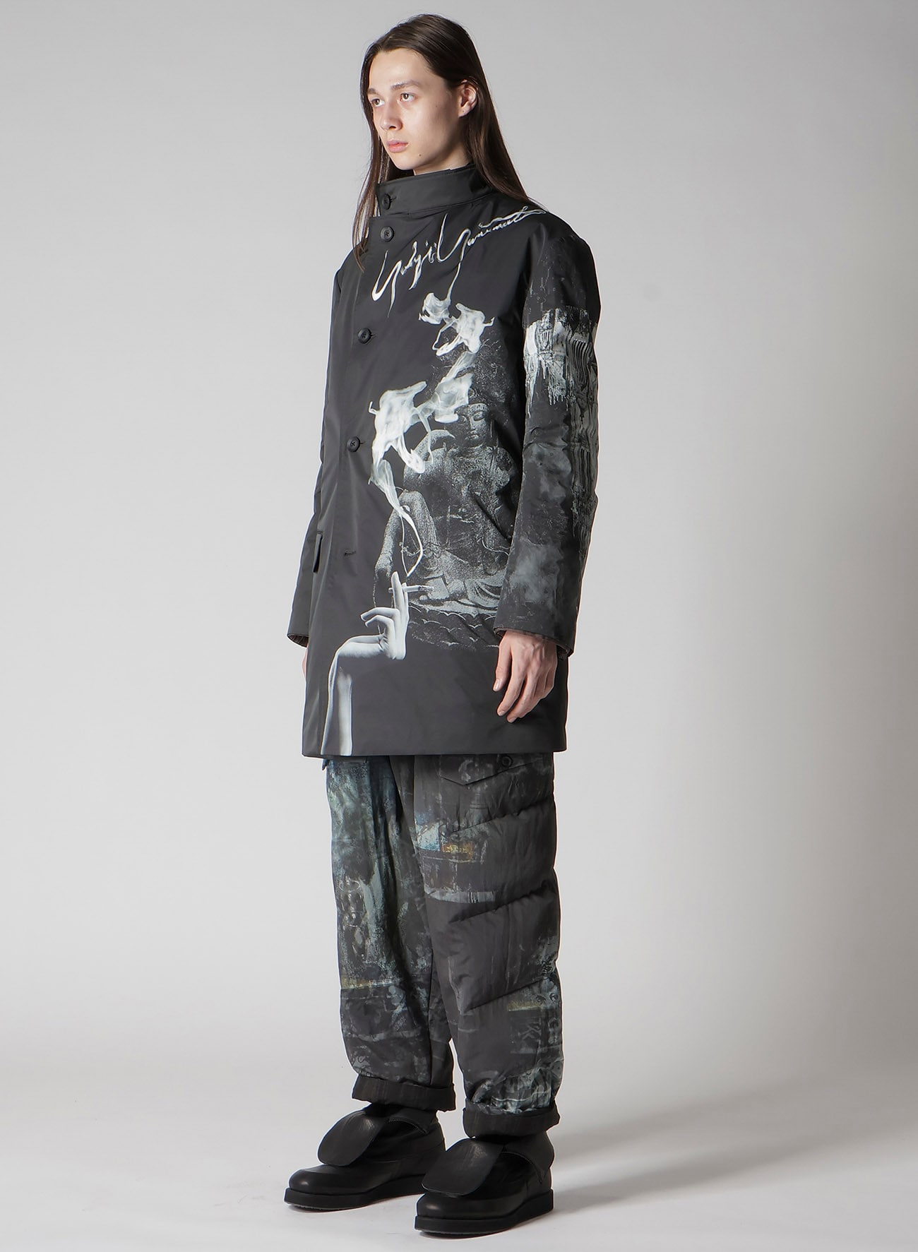 SMOKING GOTHIC PRINTED JACKET WITH LINER