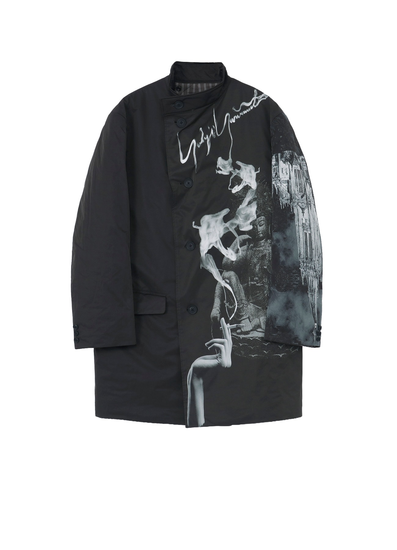 SMOKING GOTHIC PRINTED JACKET WITH LINER