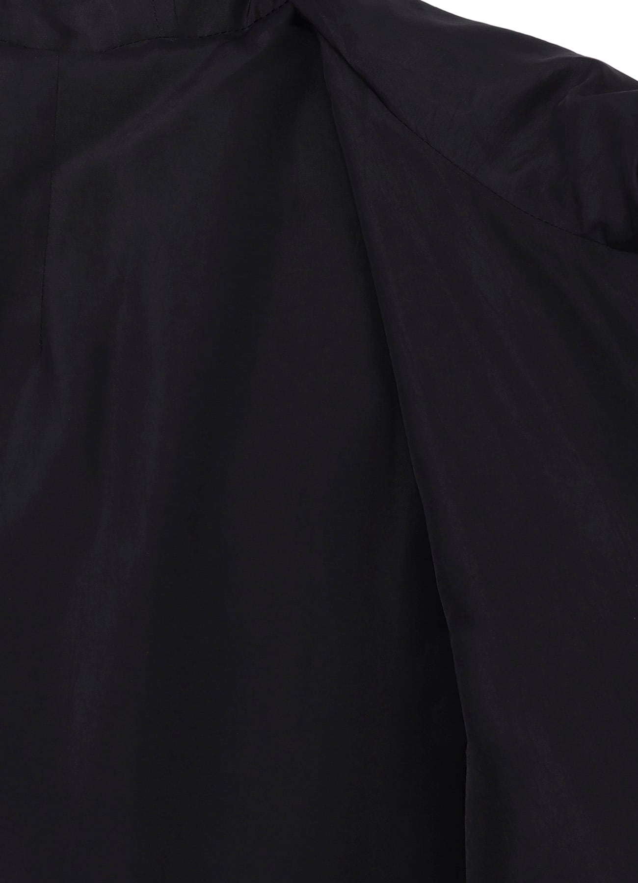 SILK DENIM DIAGONAL PADDED HOODED JACKET