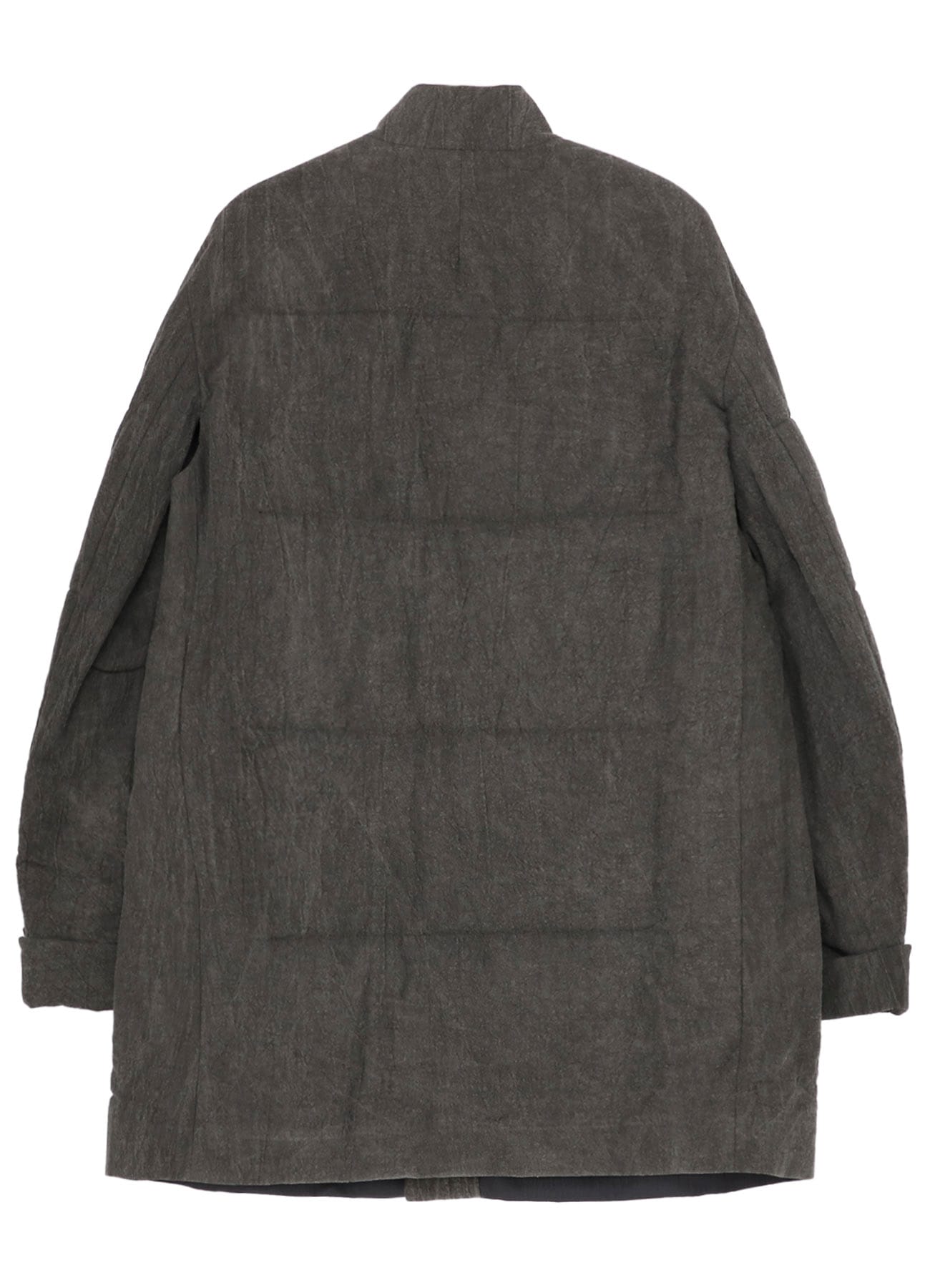 COTTON LINEN INKED HORIZONTAL PADDED LONG JACKET