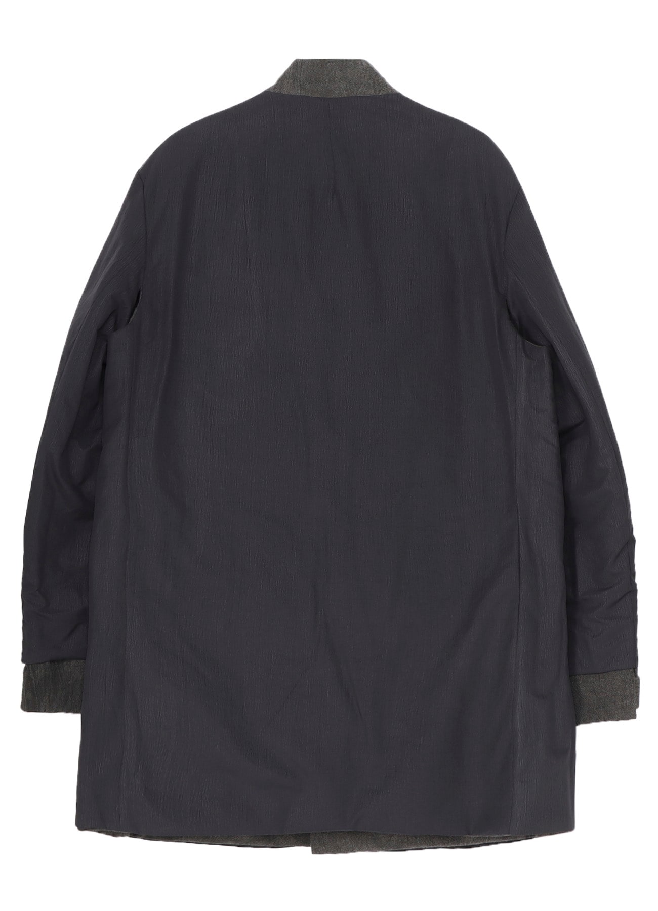 COTTON LINEN INKED HORIZONTAL PADDED LONG JACKET