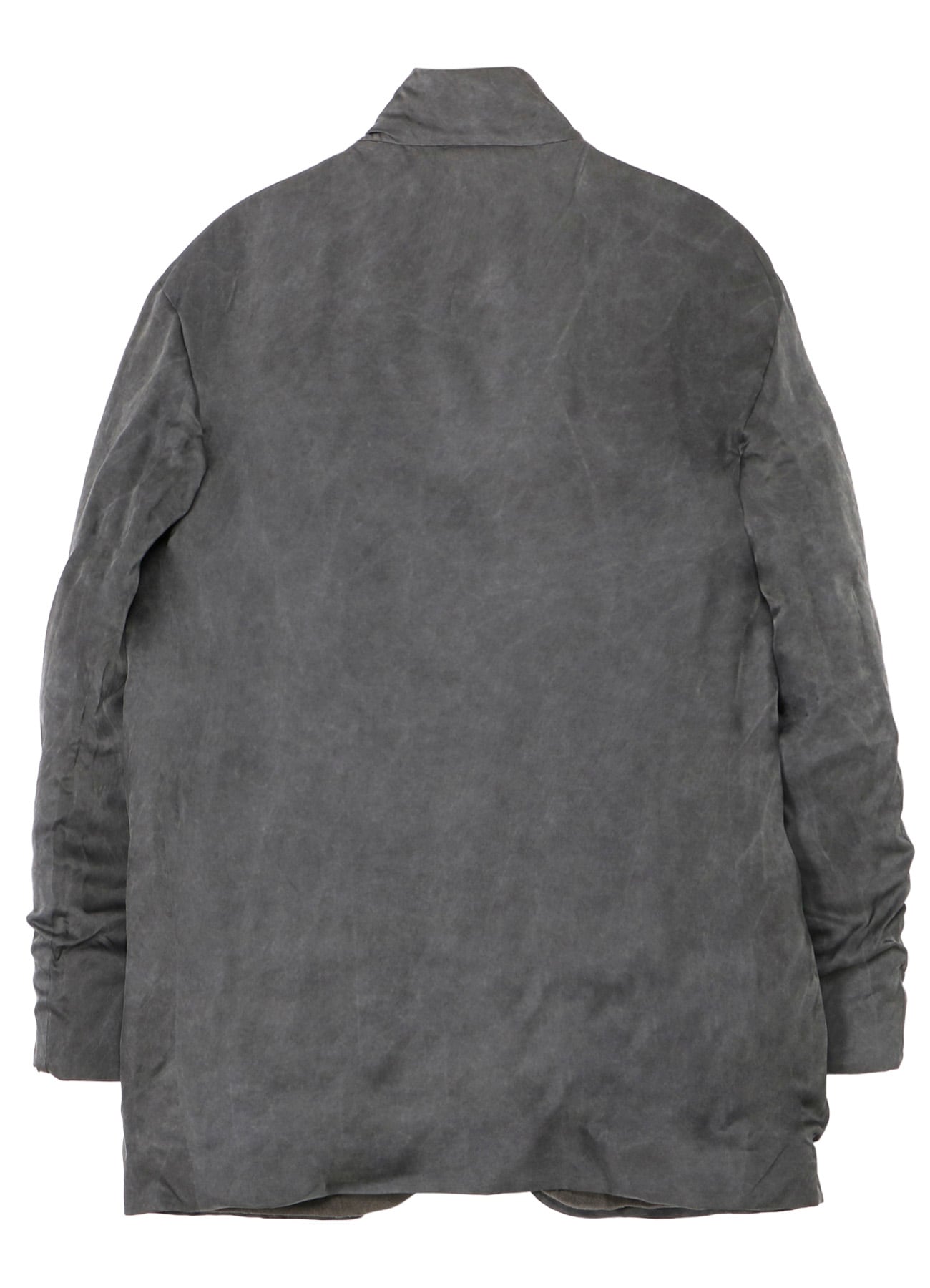SILK LINEN INKED HORIZONTAL PADDED STAND JACKET