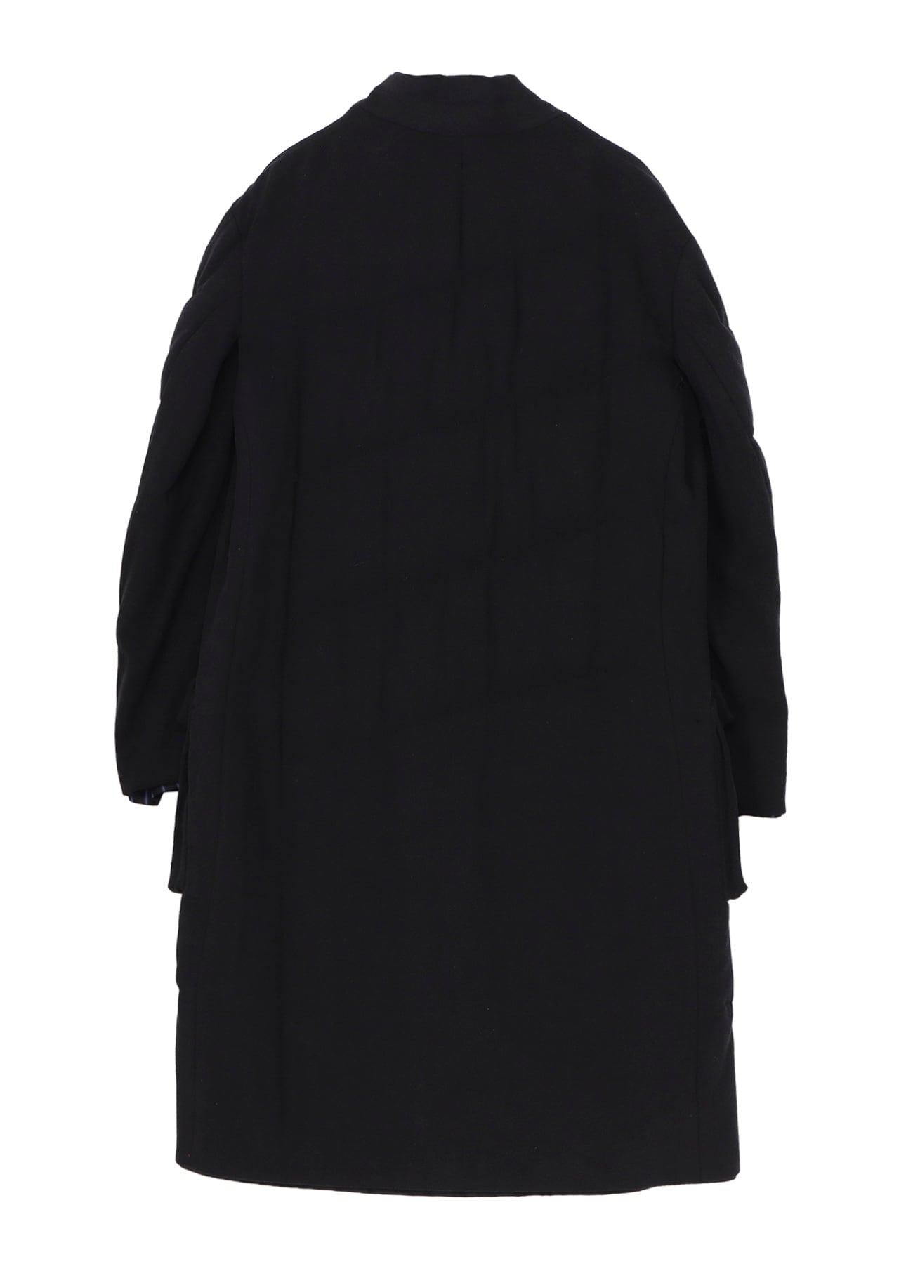 SILK DENIM 3BUTTONS DIAGONAL PADDED LONG JACKET