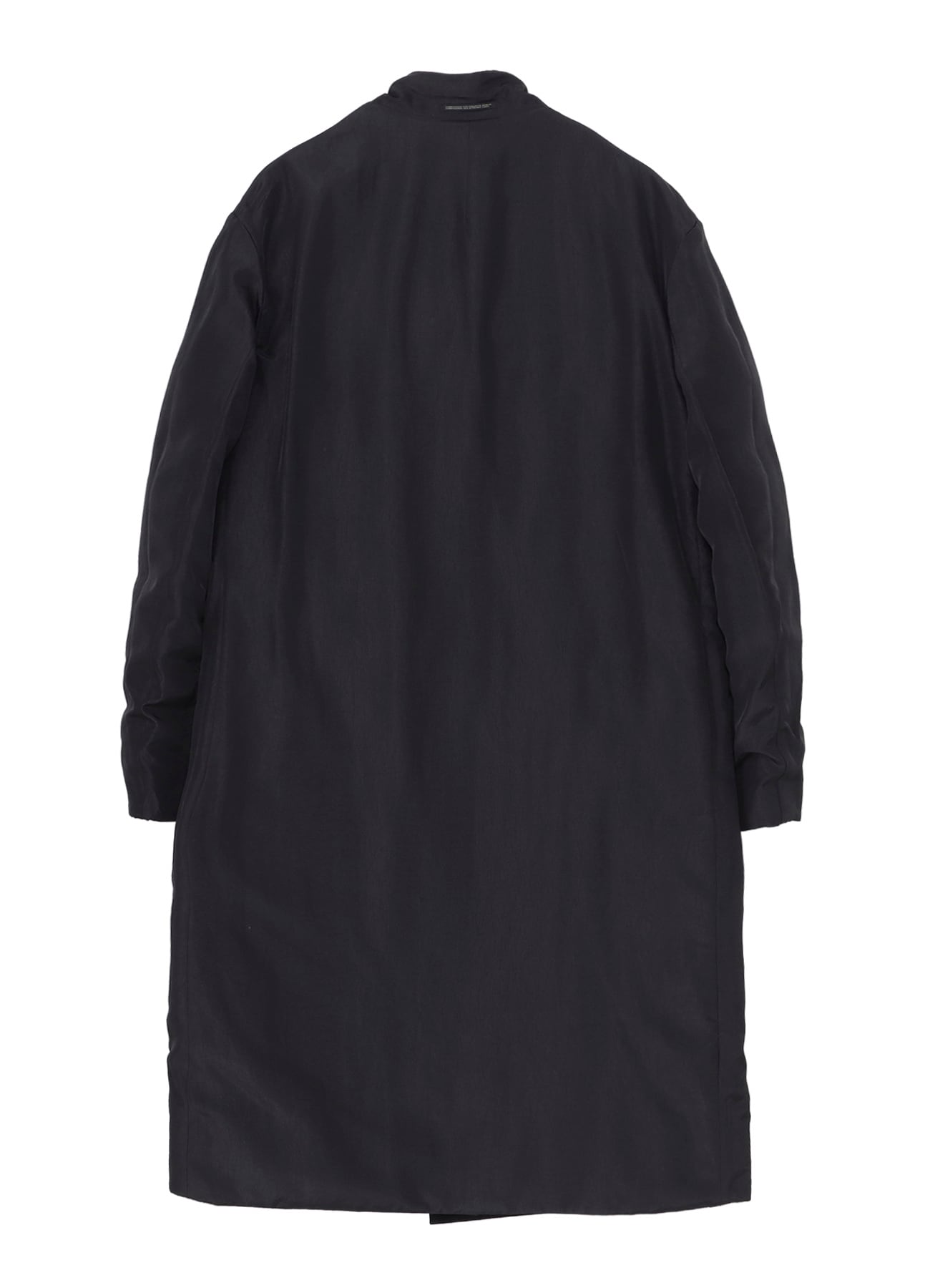 SILK DENIM 3BUTTONS DIAGONAL PADDED LONG JACKET