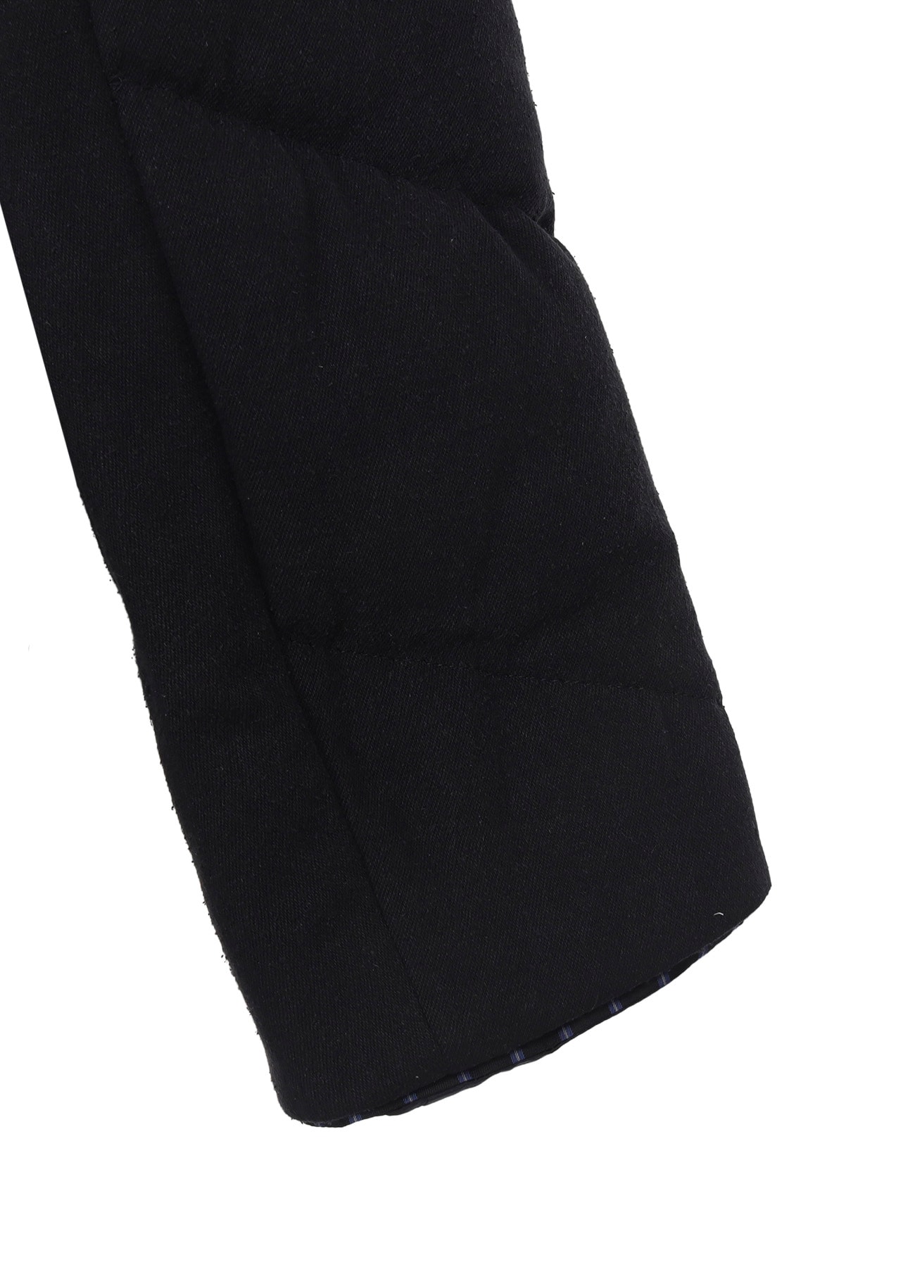 SILK DENIM 3BUTTONS DIAGONAL PADDED LONG JACKET