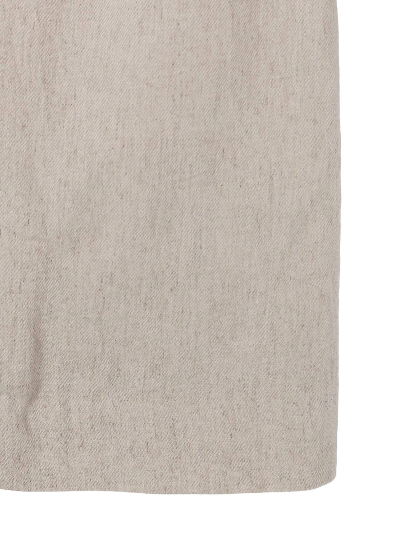 LINEN/COTTON DENIM 6 BUTTONS PADDED JACKET