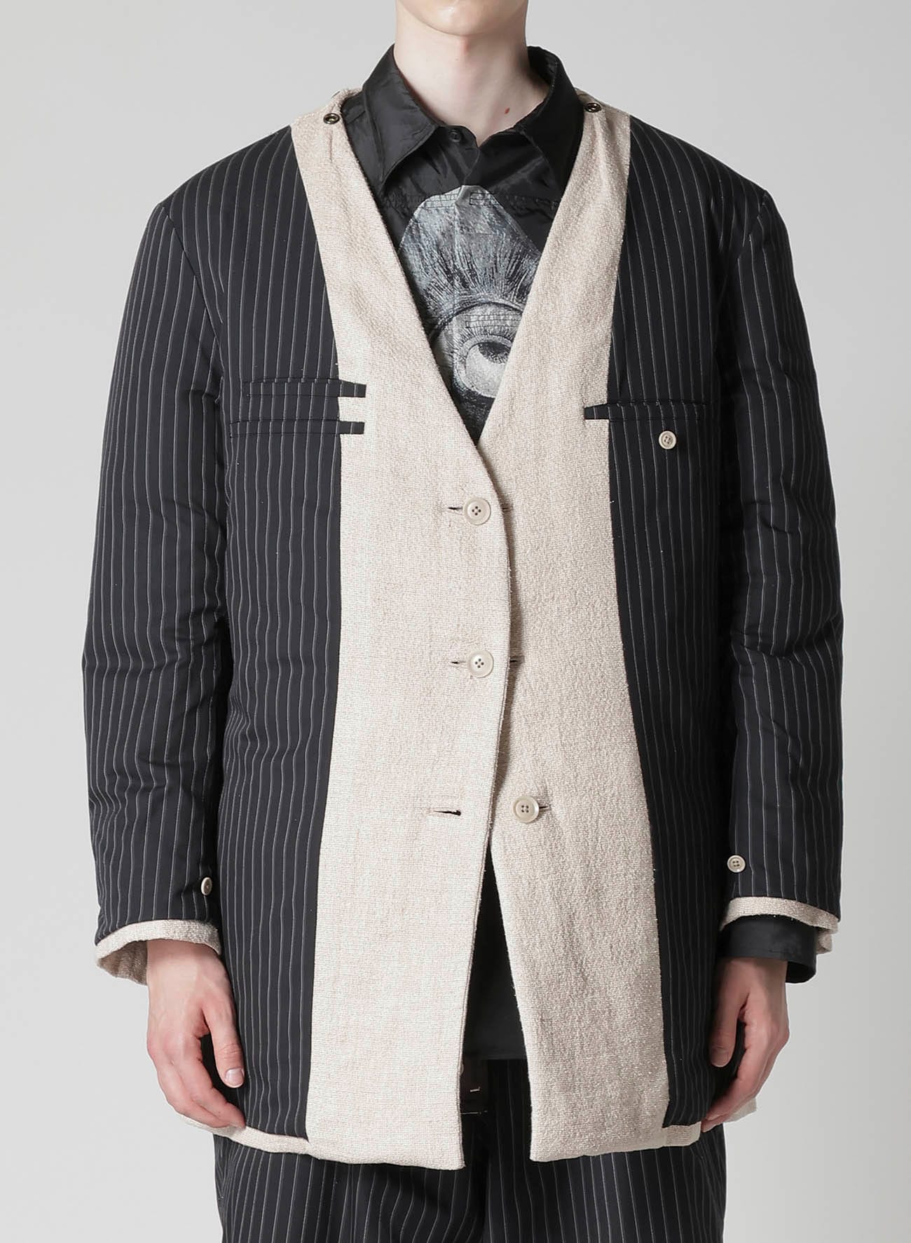 SILK LINEN TWEED JACKET WITH LINER