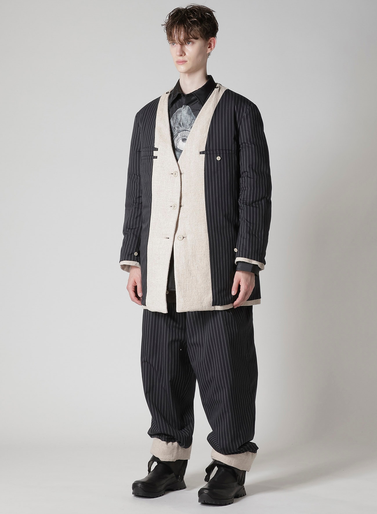 SILK LINEN TWEED JACKET WITH LINER