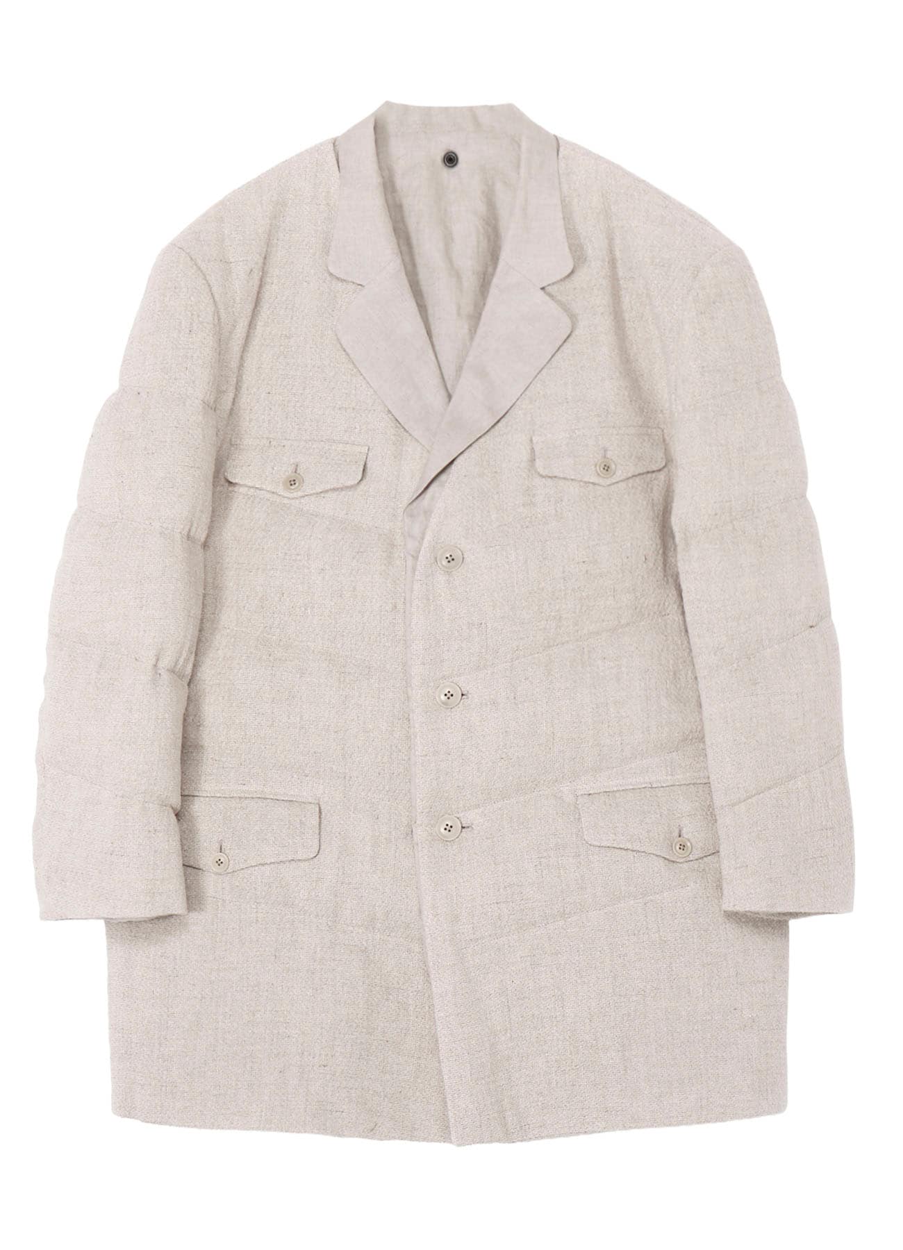 SILK LINEN TWEED JACKET WITH LINER