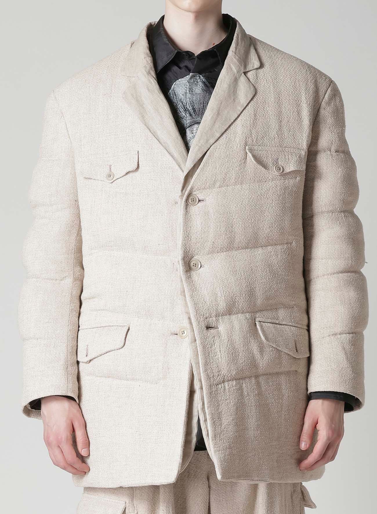 SILK LINEN TWEED JACKET WITH LINER