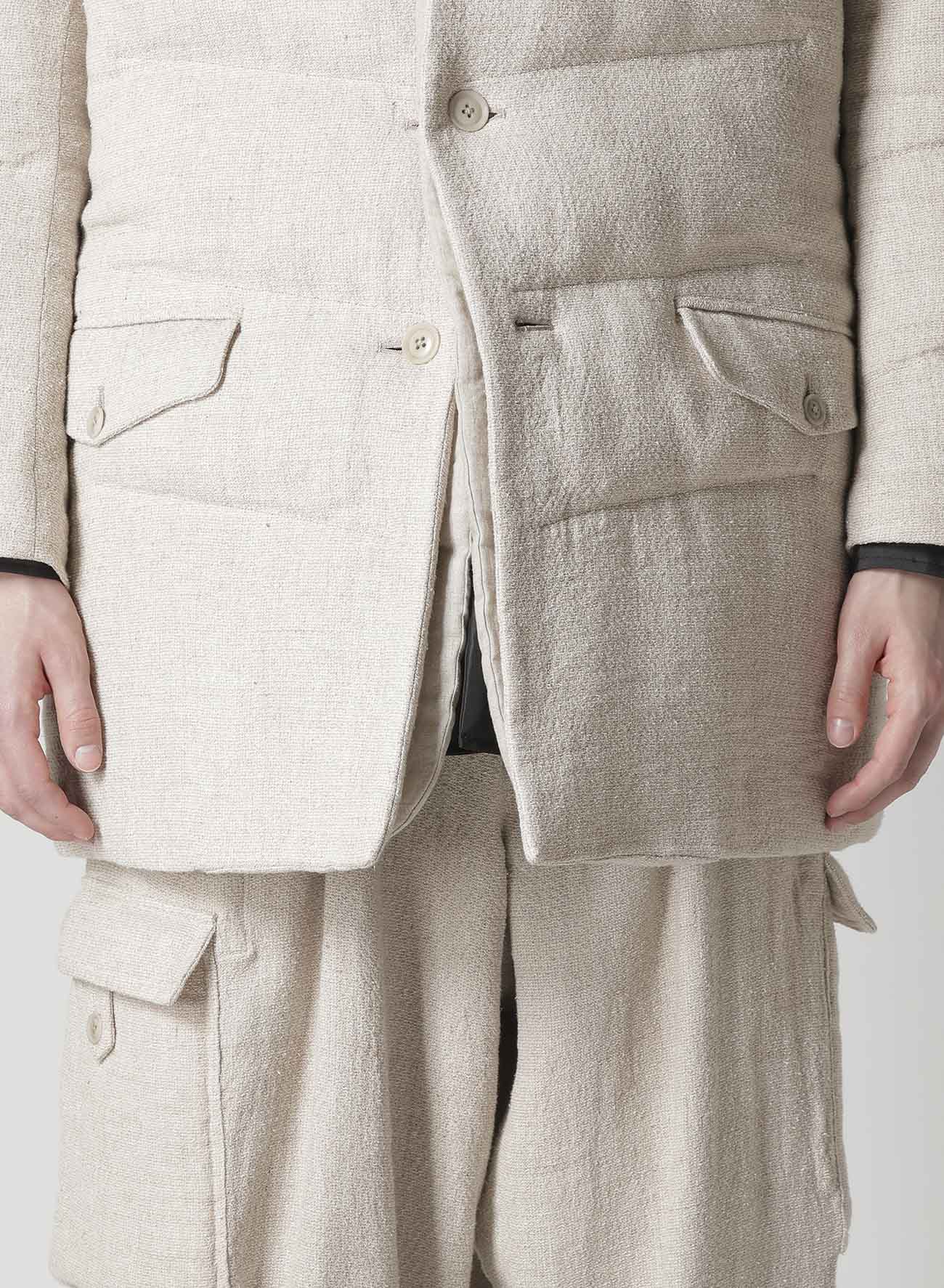 SILK LINEN TWEED JACKET WITH LINER