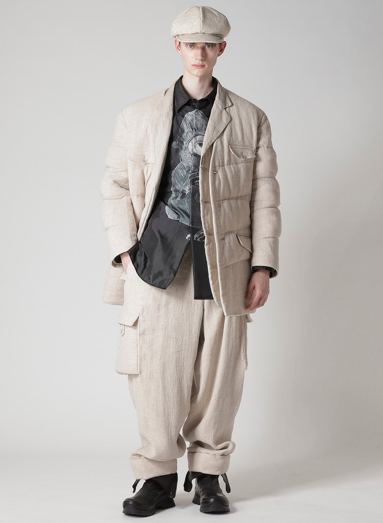 SILK LINEN TWEED JACKET WITH LINER