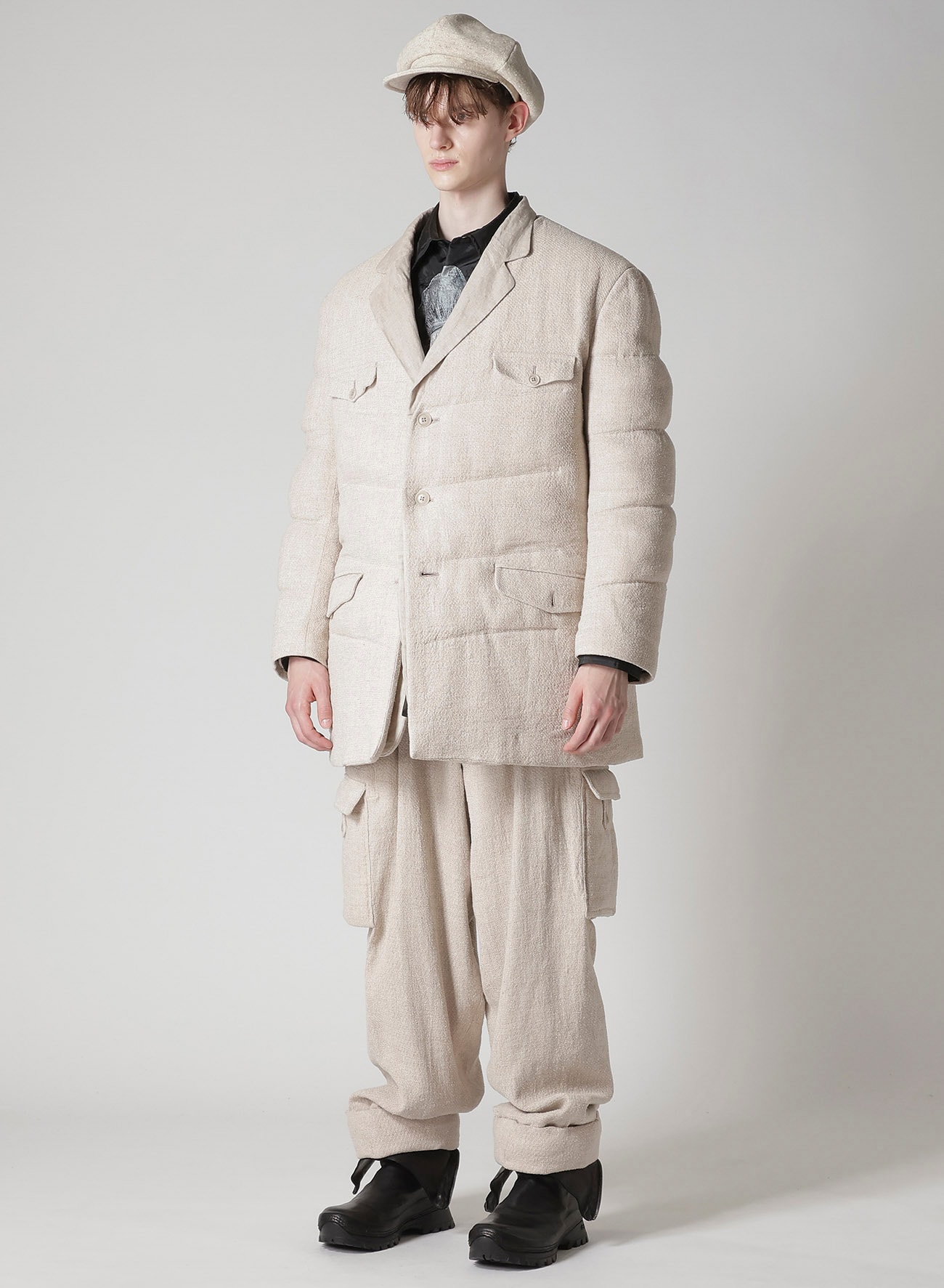 SILK LINEN TWEED JACKET WITH LINER