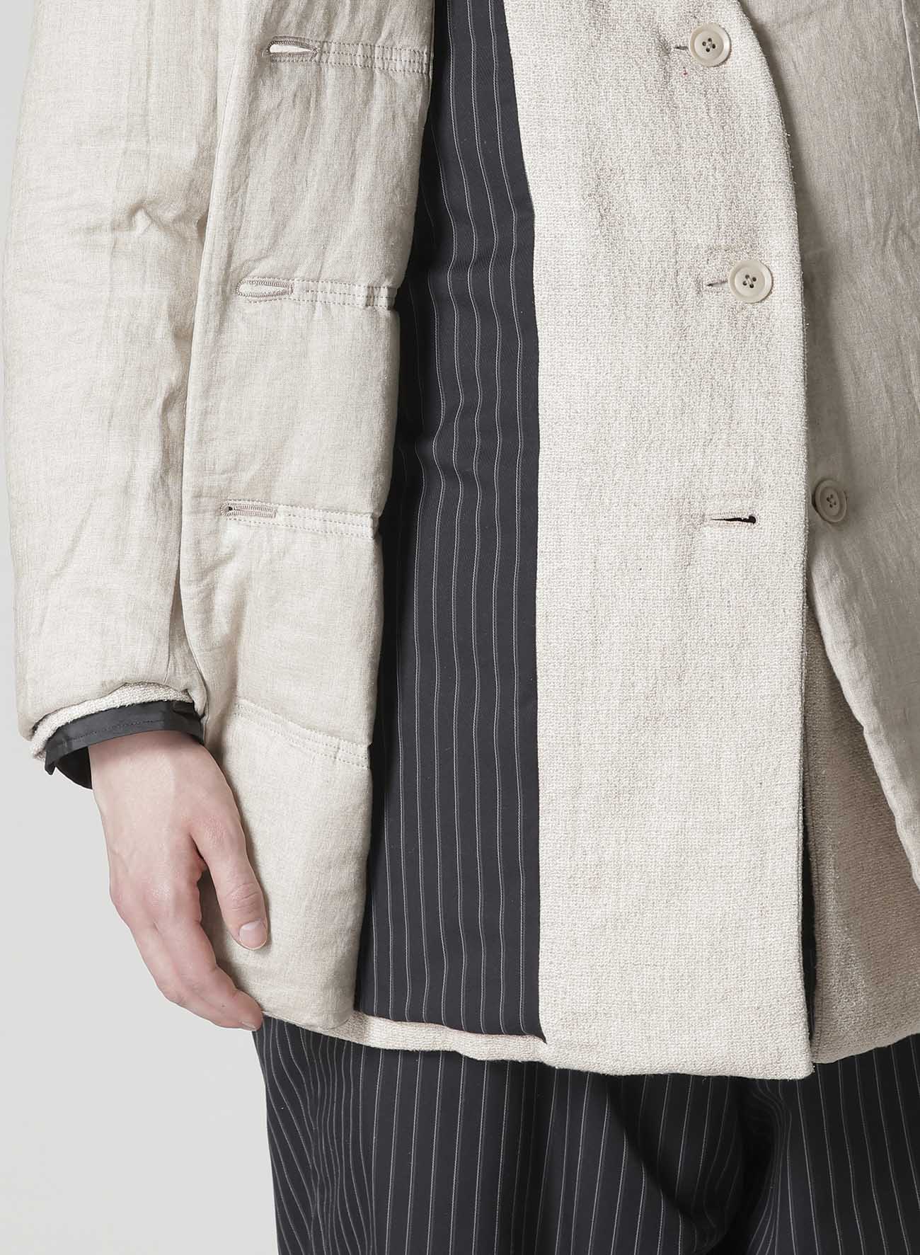 SILK LINEN TWEED JACKET WITH LINER