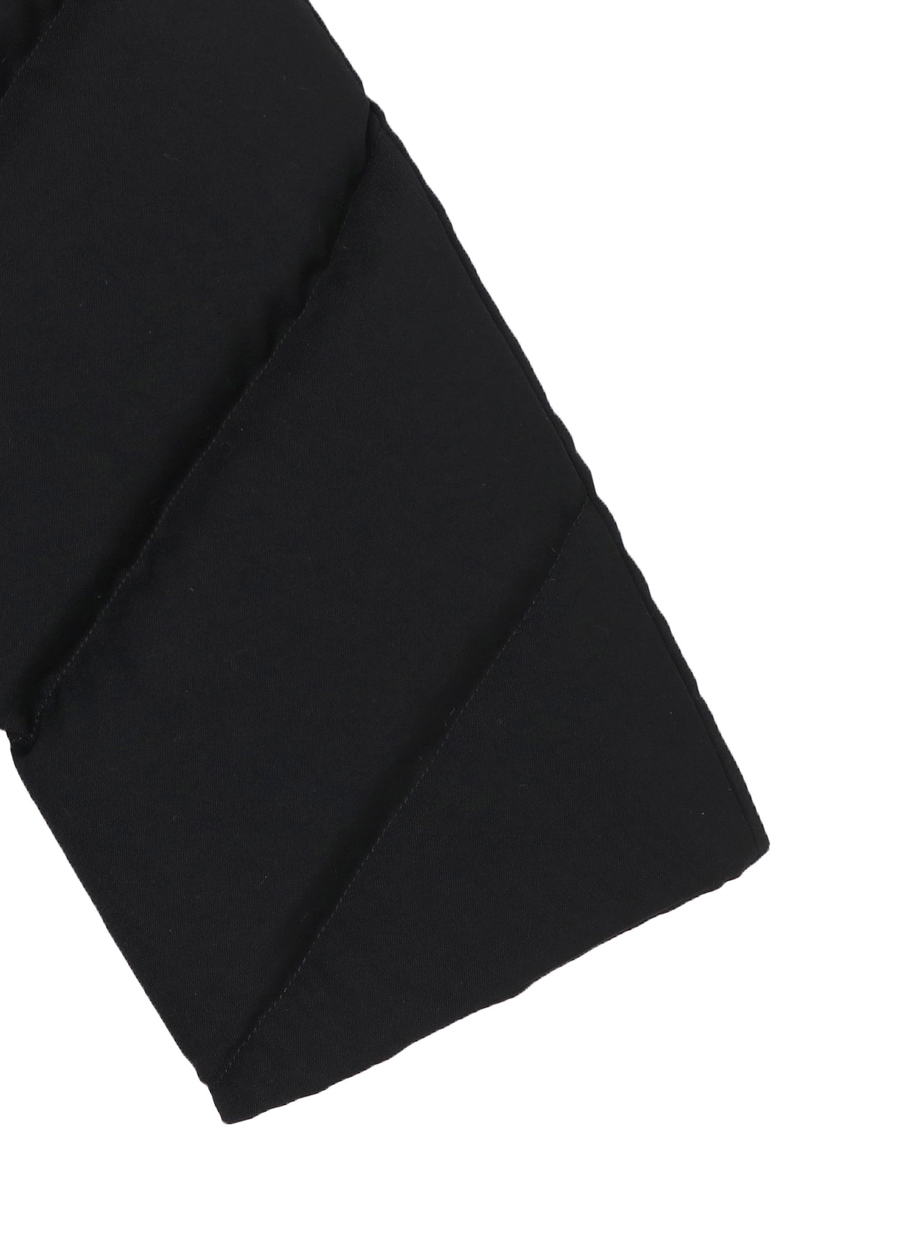 WOOL GABARDINE DIAGONAL PADDED HOODED JACKET
