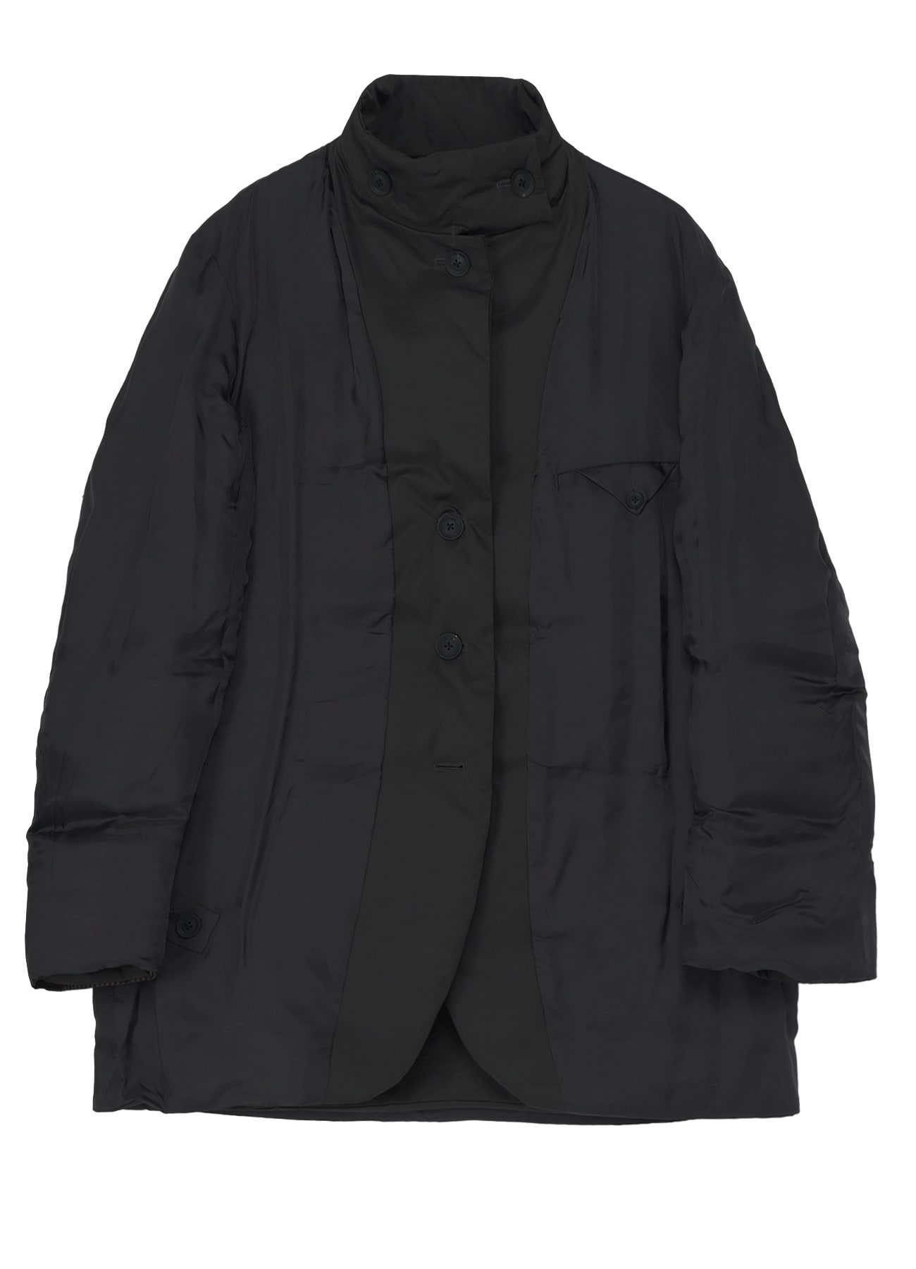BACK PRINTED HORIZONTAL PADDED STAND JACKET