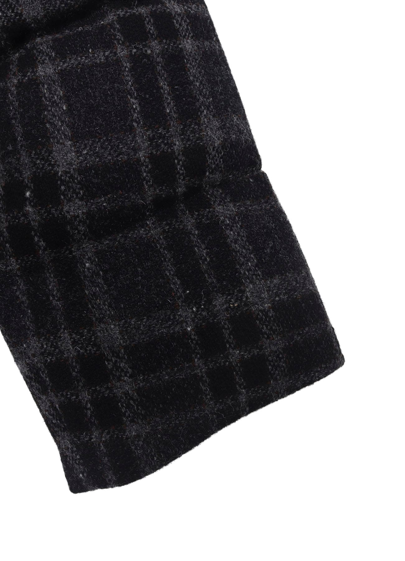 HORIZONTAL PADDED PLAID STAND JACKET