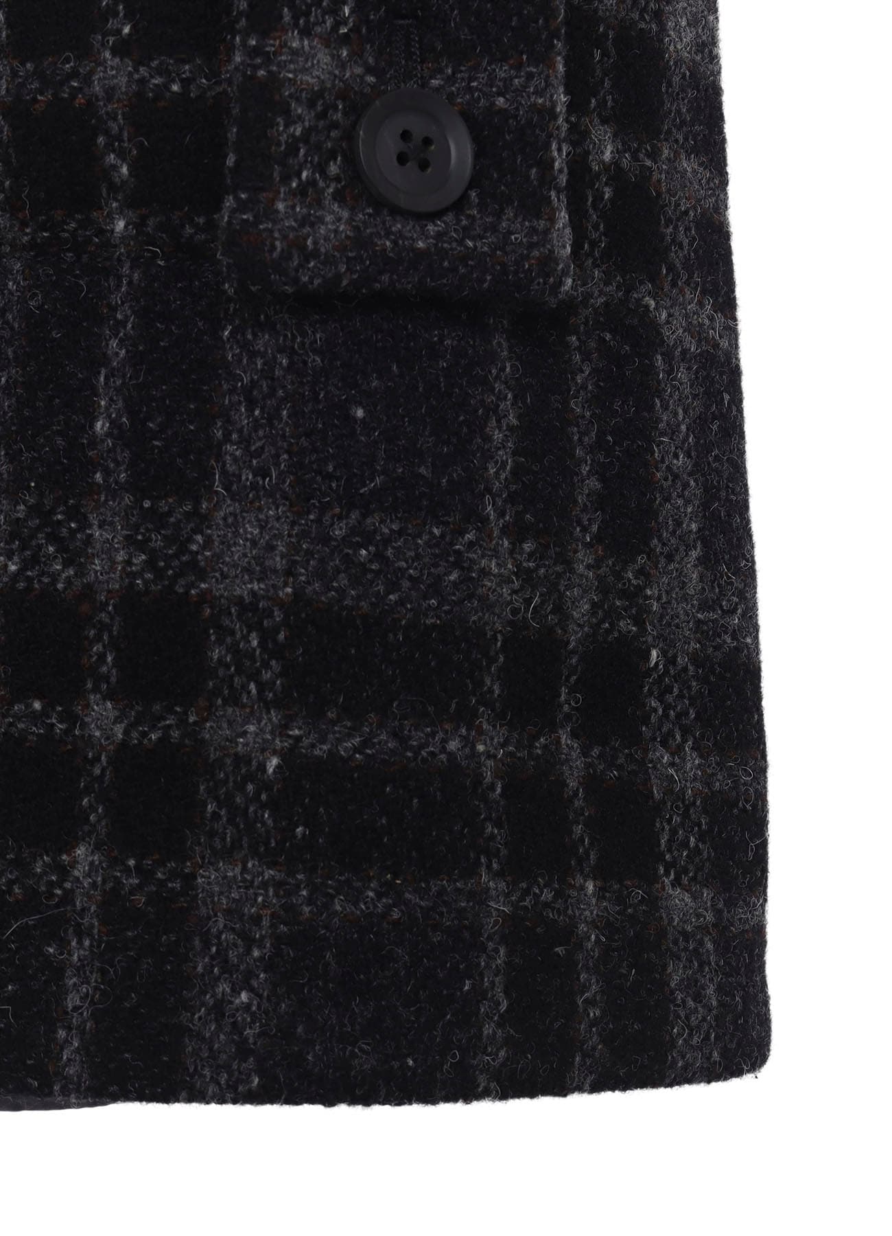 HORIZONTAL PADDED PLAID STAND JACKET