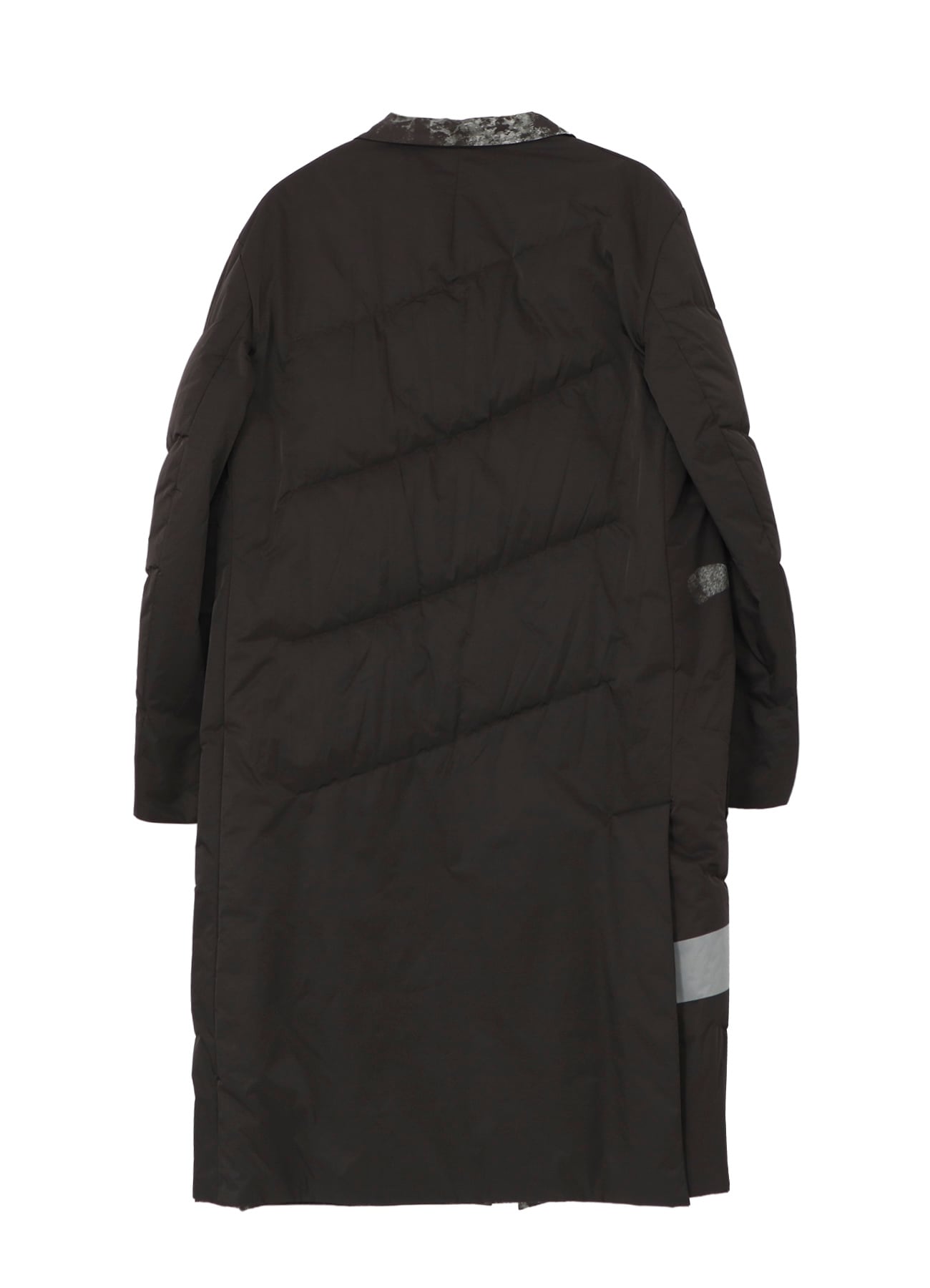 WOMAN PRINTED 3BUTTONS DIAGONAL PADDED LONG JACKET