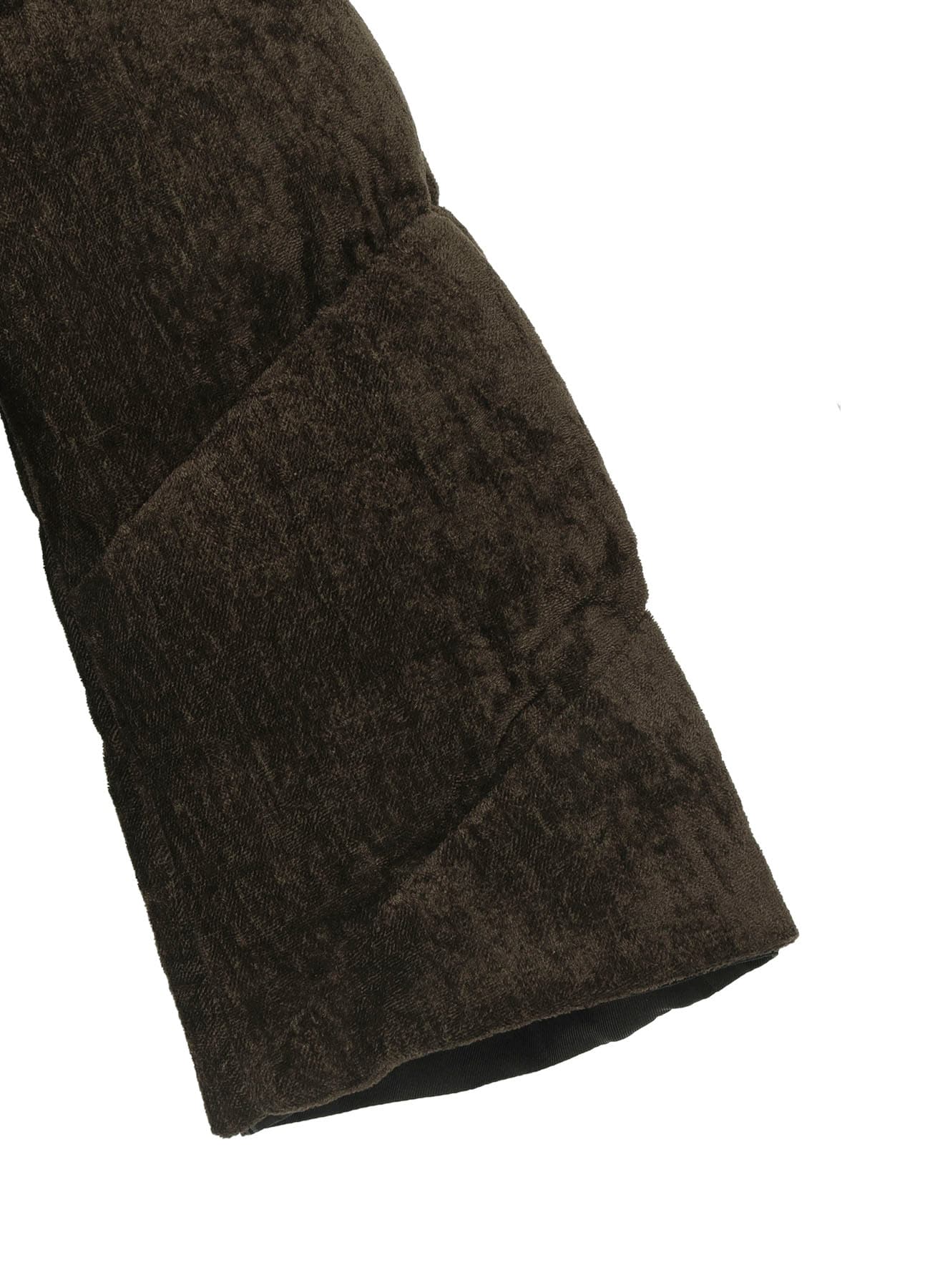 LINEN VELVET 3 BUTTONS DIAGONAL PADDED LONG JACKET