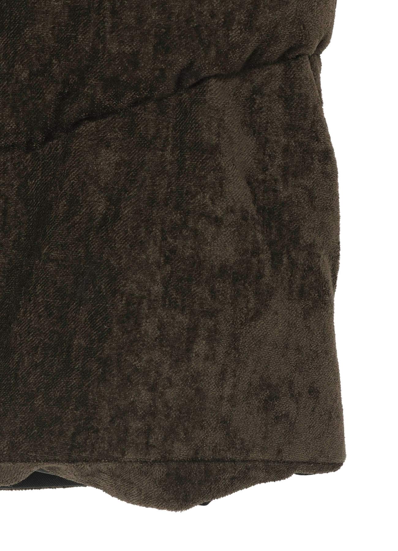 LINEN VELVET 3 BUTTONS DIAGONAL PADDED LONG JACKET