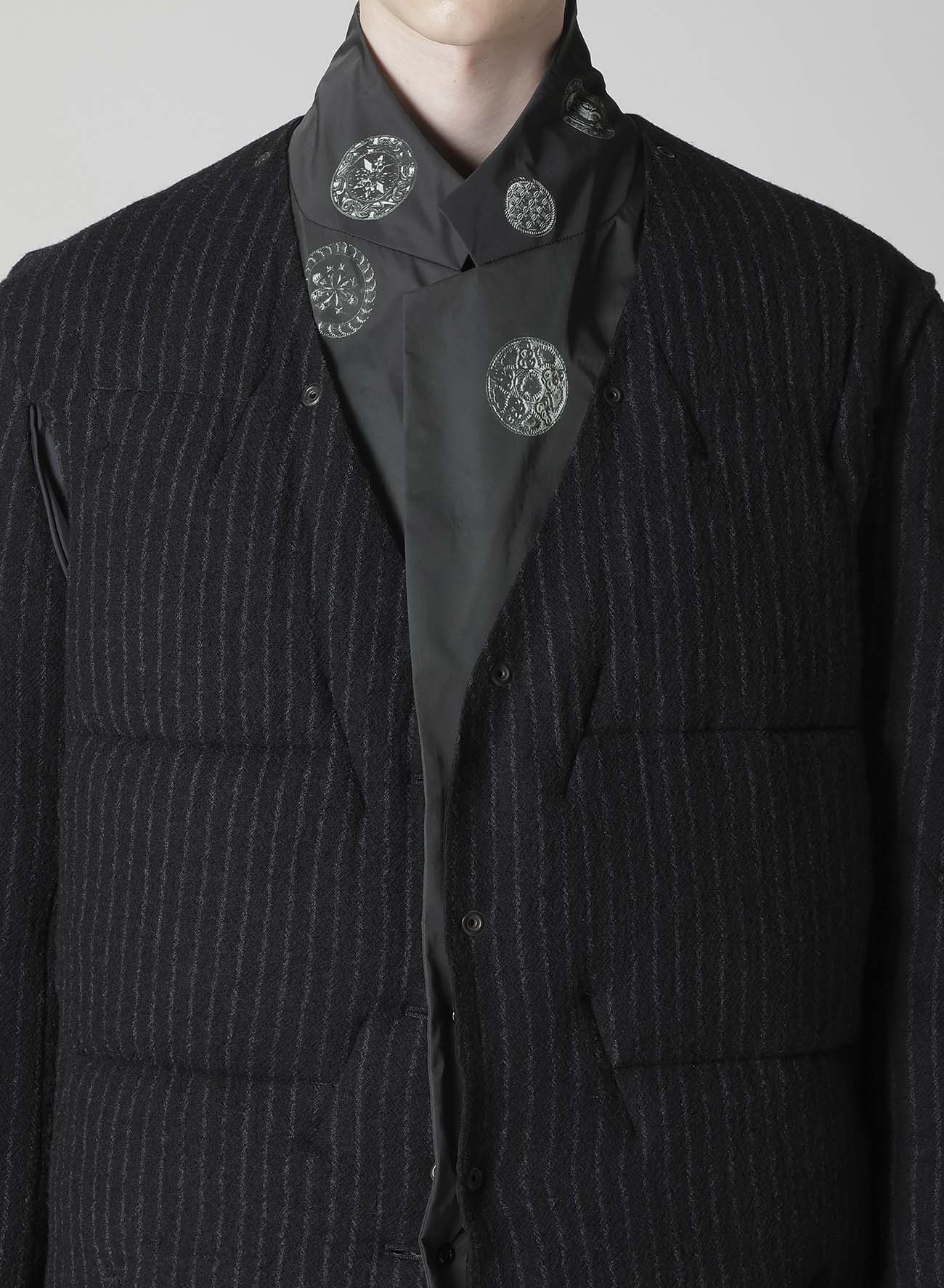 NUDE AND BUTTON PRINTED REVERSIBLE JACKET