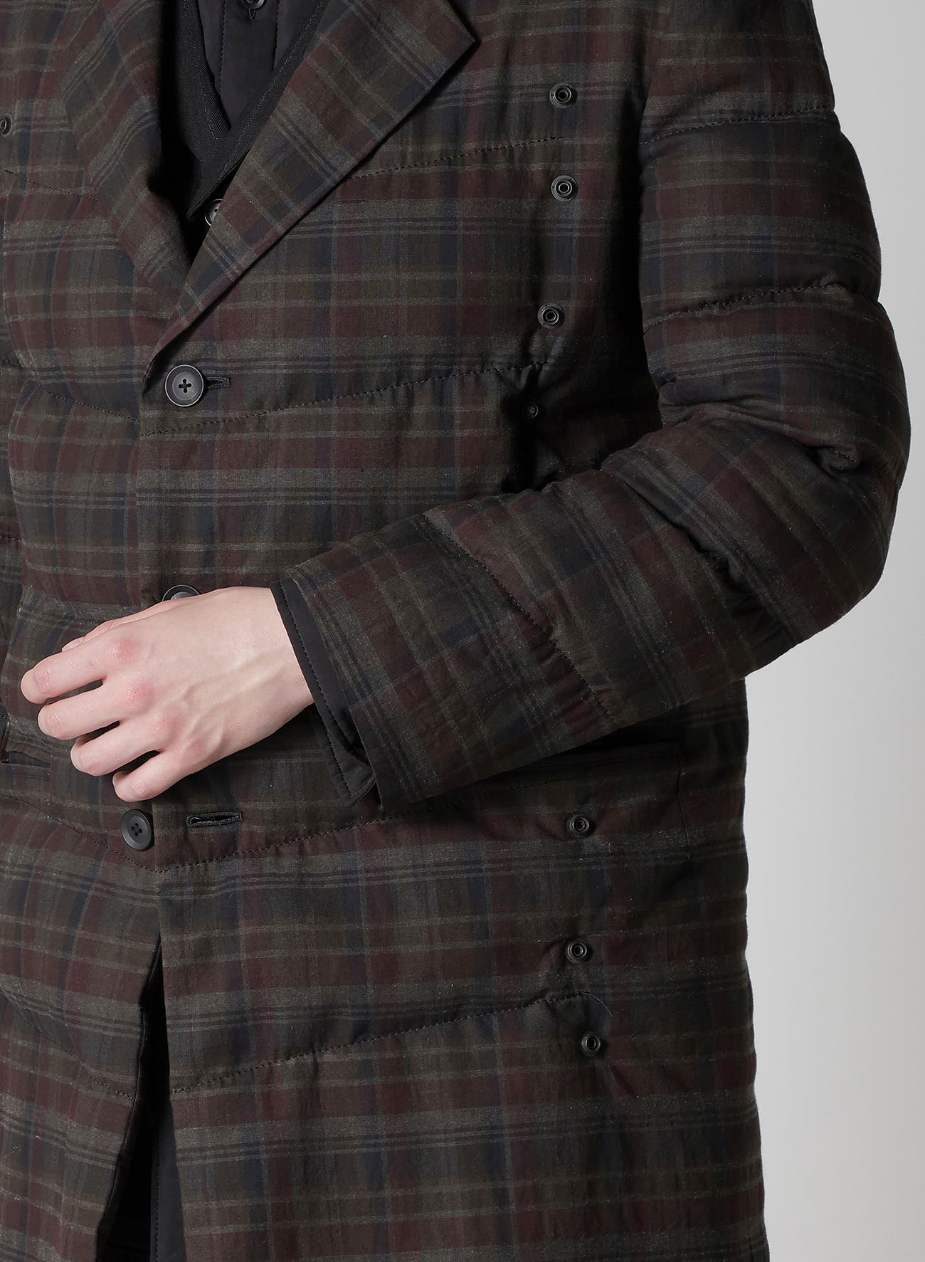 MADRAS INK 3 BUTTONS DIAGONAL PADDED JACKET