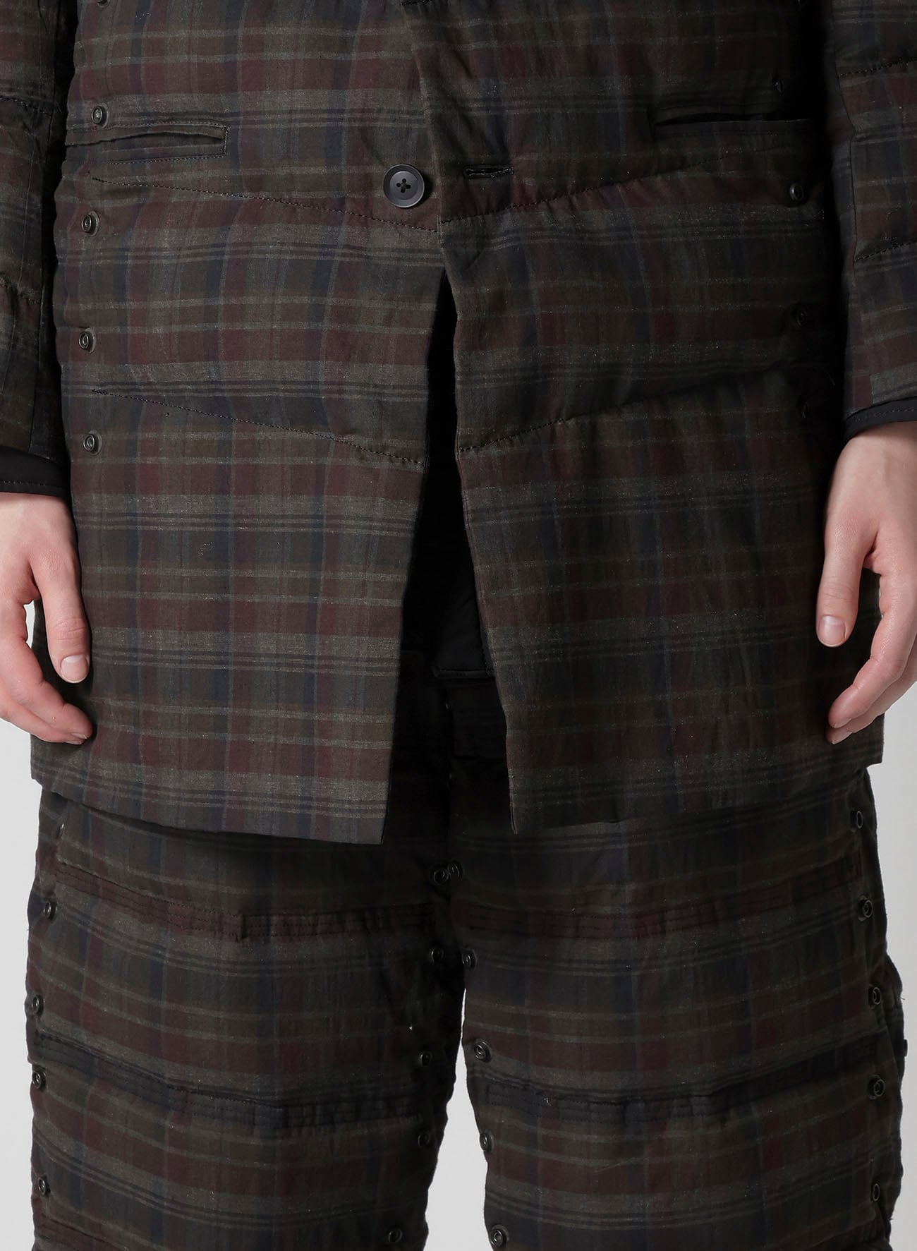 MADRAS INK 3 BUTTONS DIAGONAL PADDED JACKET