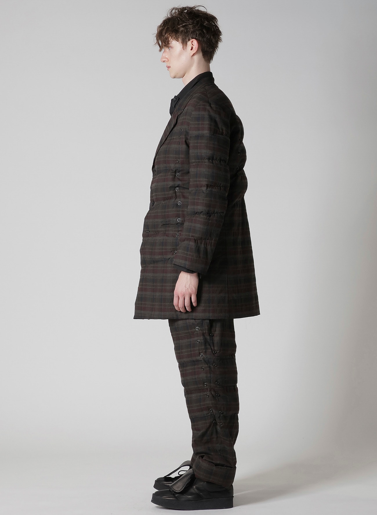 MADRAS INK 3 BUTTONS DIAGONAL PADDED JACKET