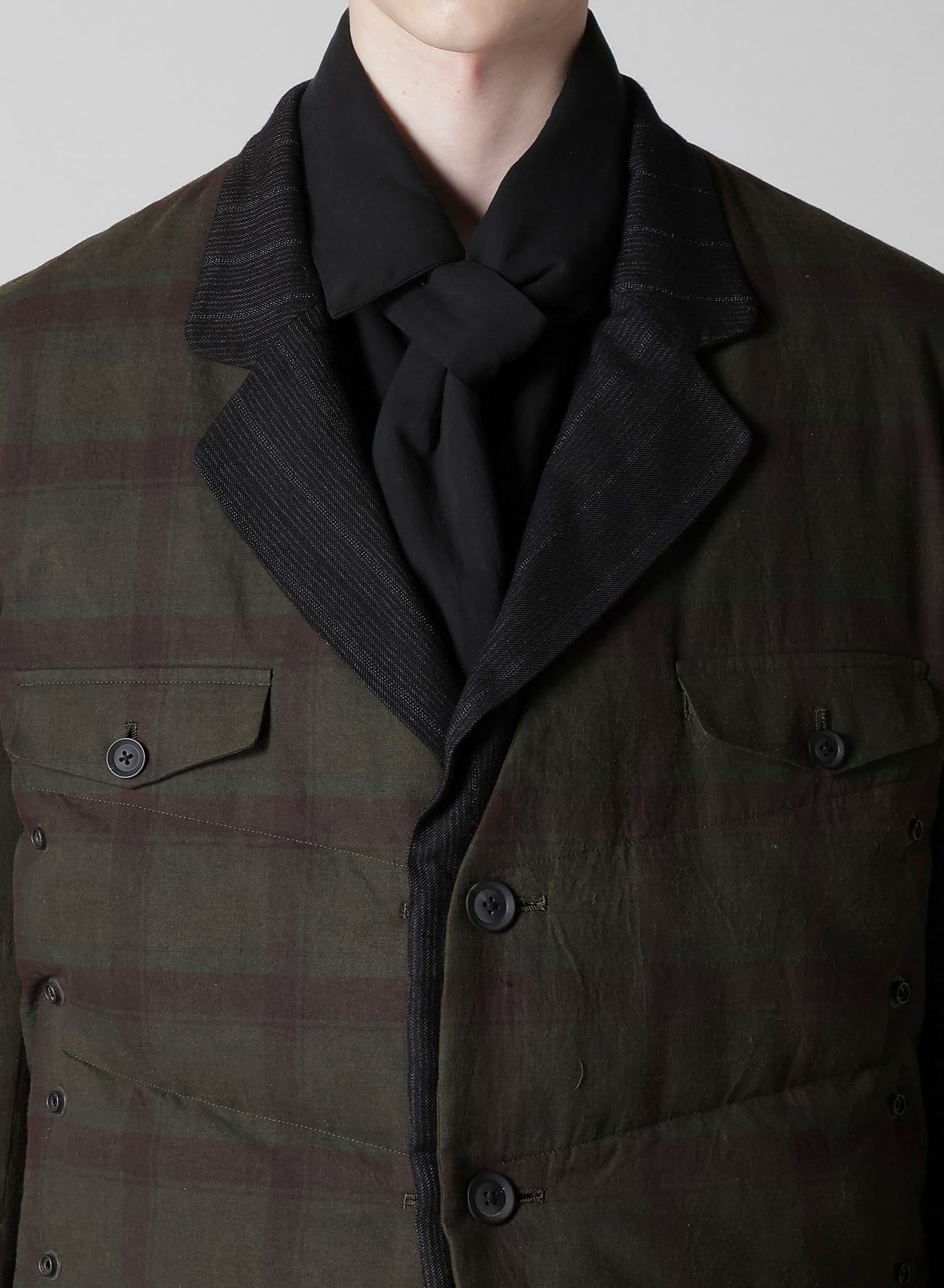 MADRAS INK 3 BUTTONS JACKET WITH LINER