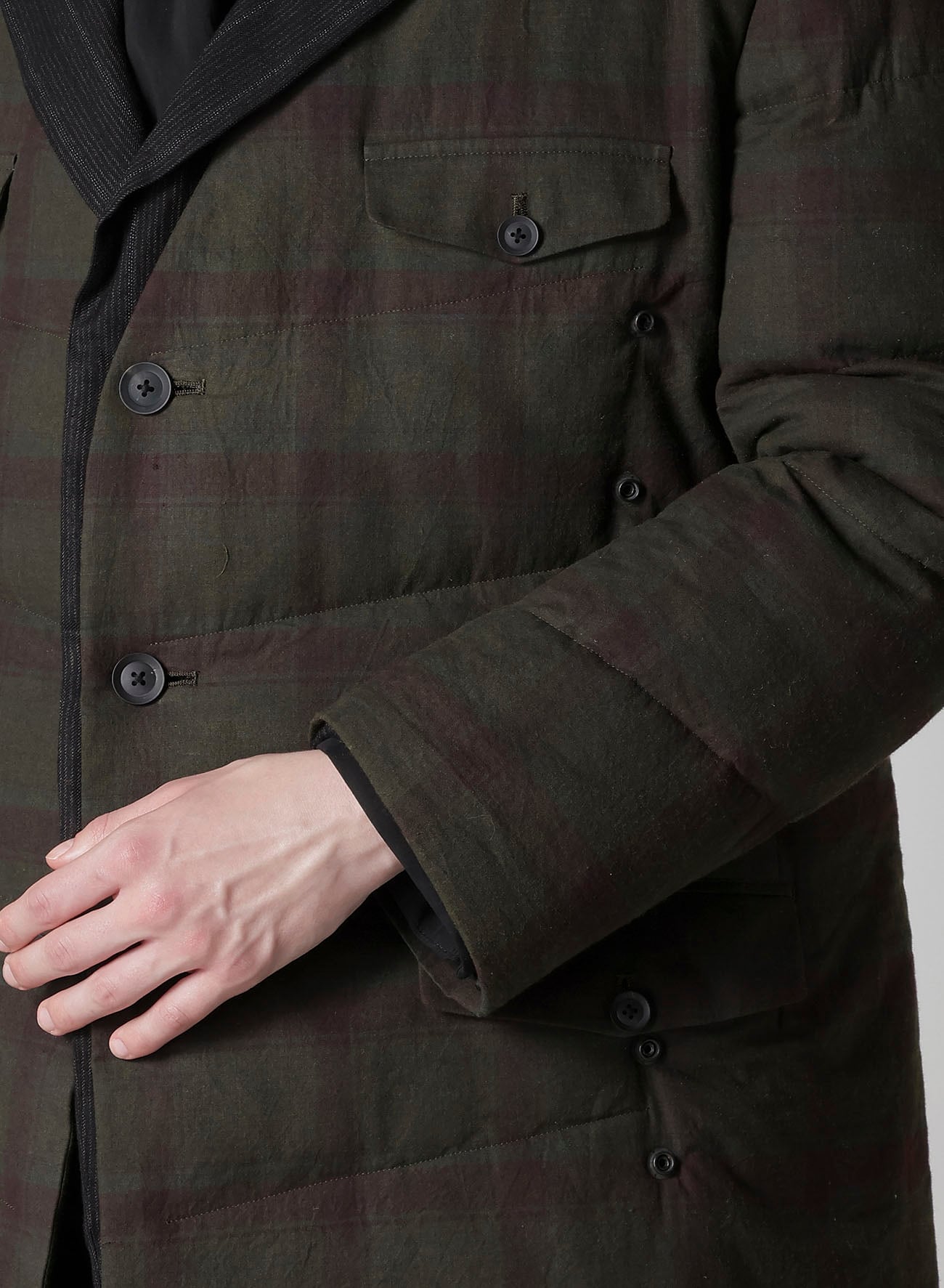 MADRAS INK 3 BUTTONS JACKET WITH LINER