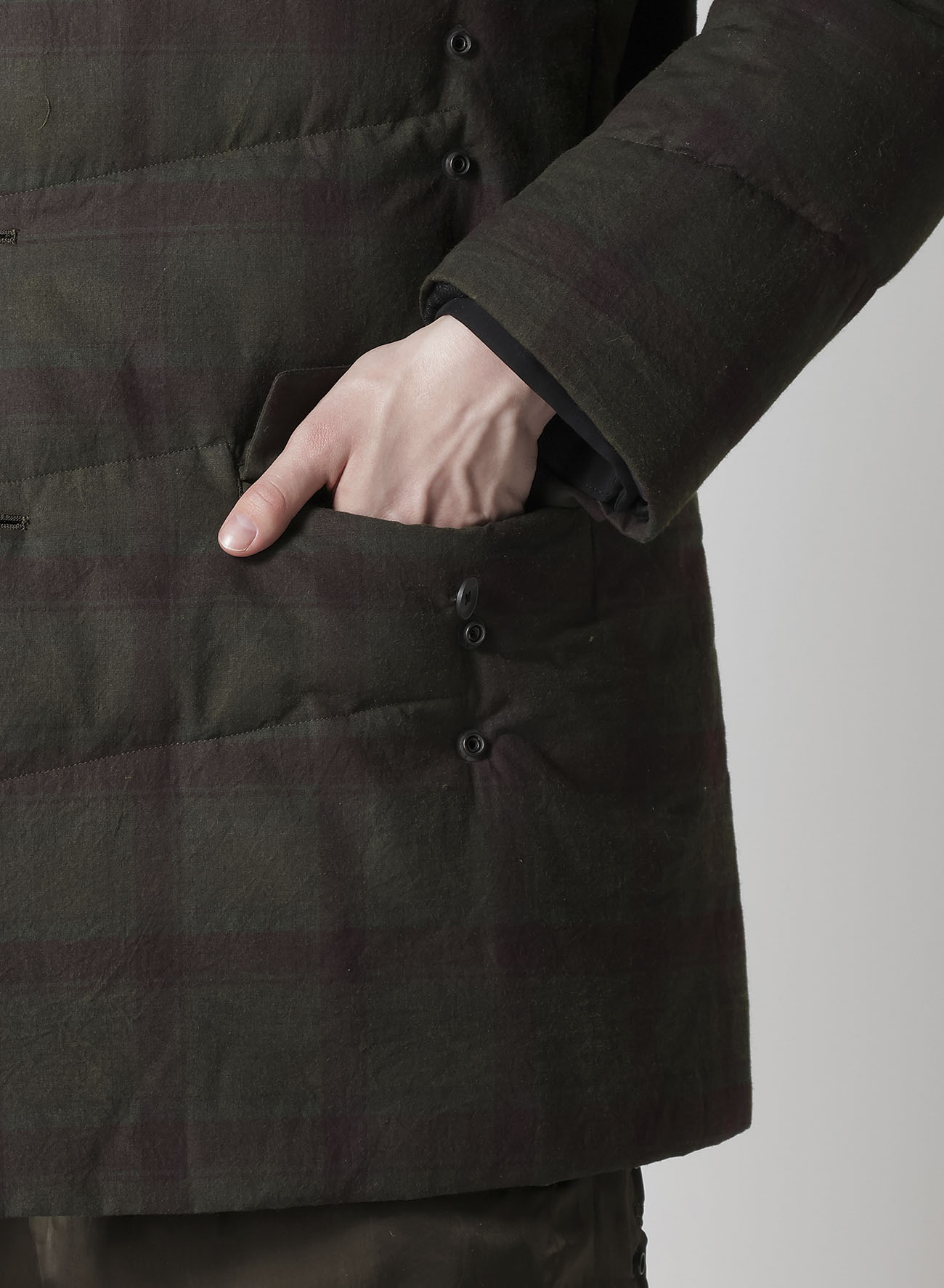 MADRAS INK 3 BUTTONS JACKET WITH LINER