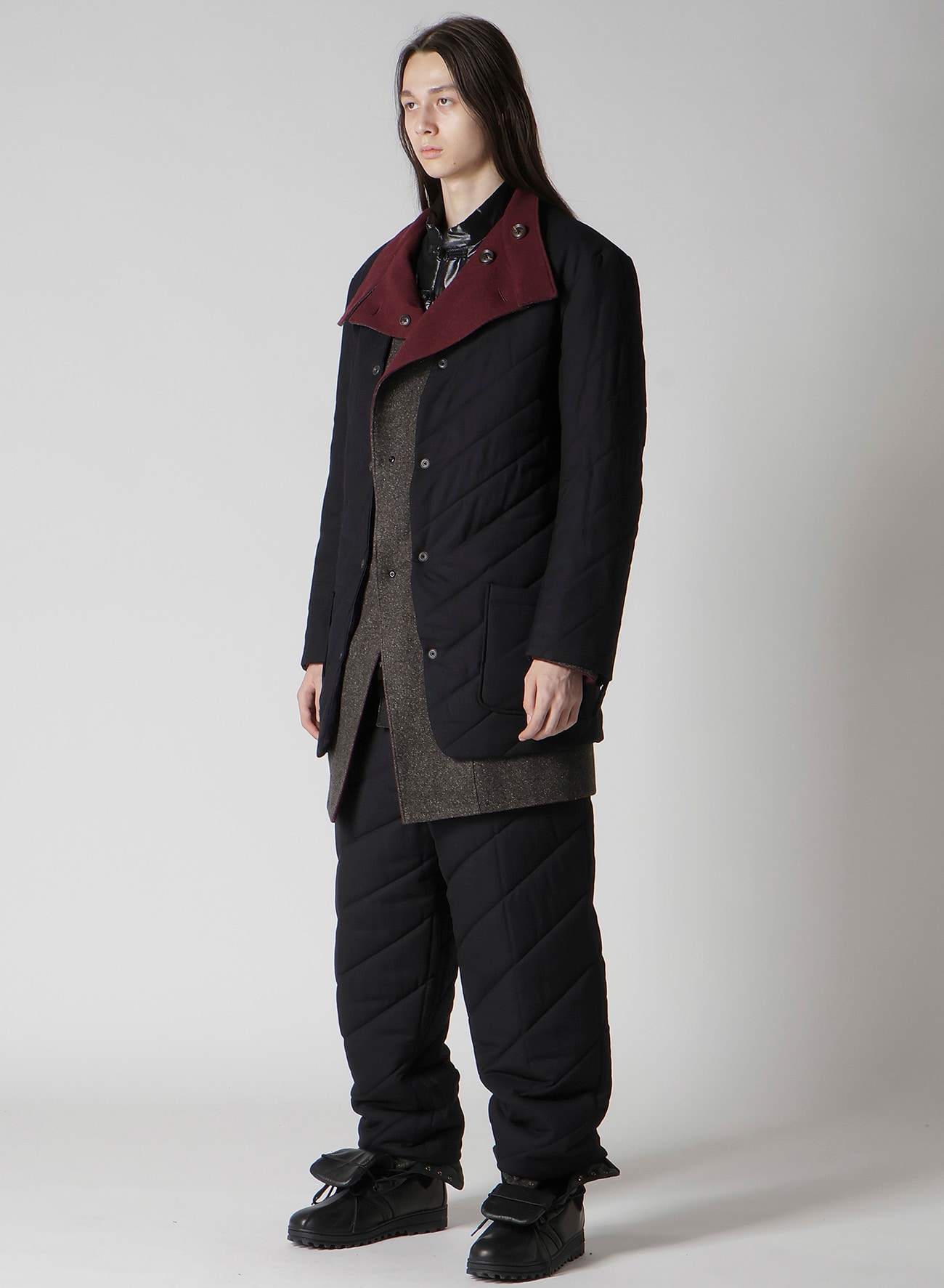 DARK RED REVERSIBLE JACKET WITH LINER