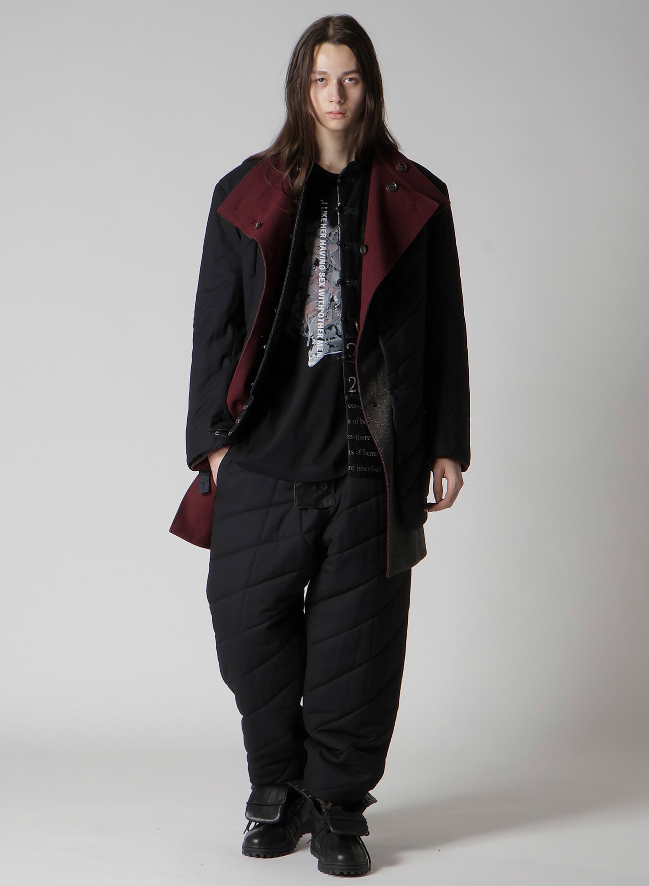 DARK RED REVERSIBLE JACKET WITH LINER