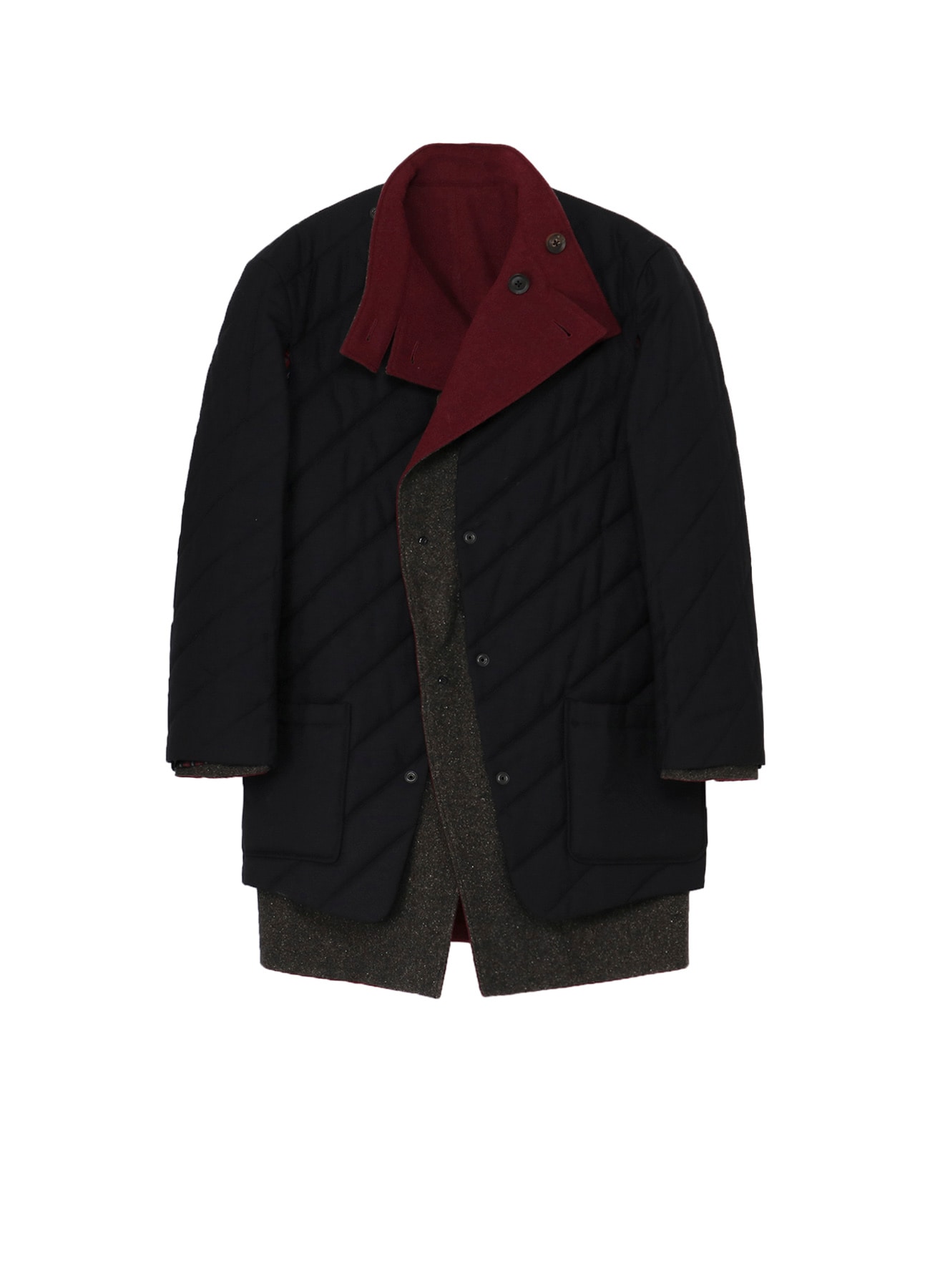 DARK RED REVERSIBLE JACKET WITH LINER