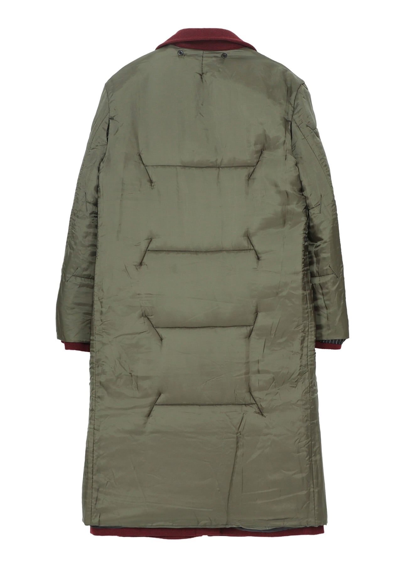 BURGUNDY WOOL BELT JACKET WITH LINER