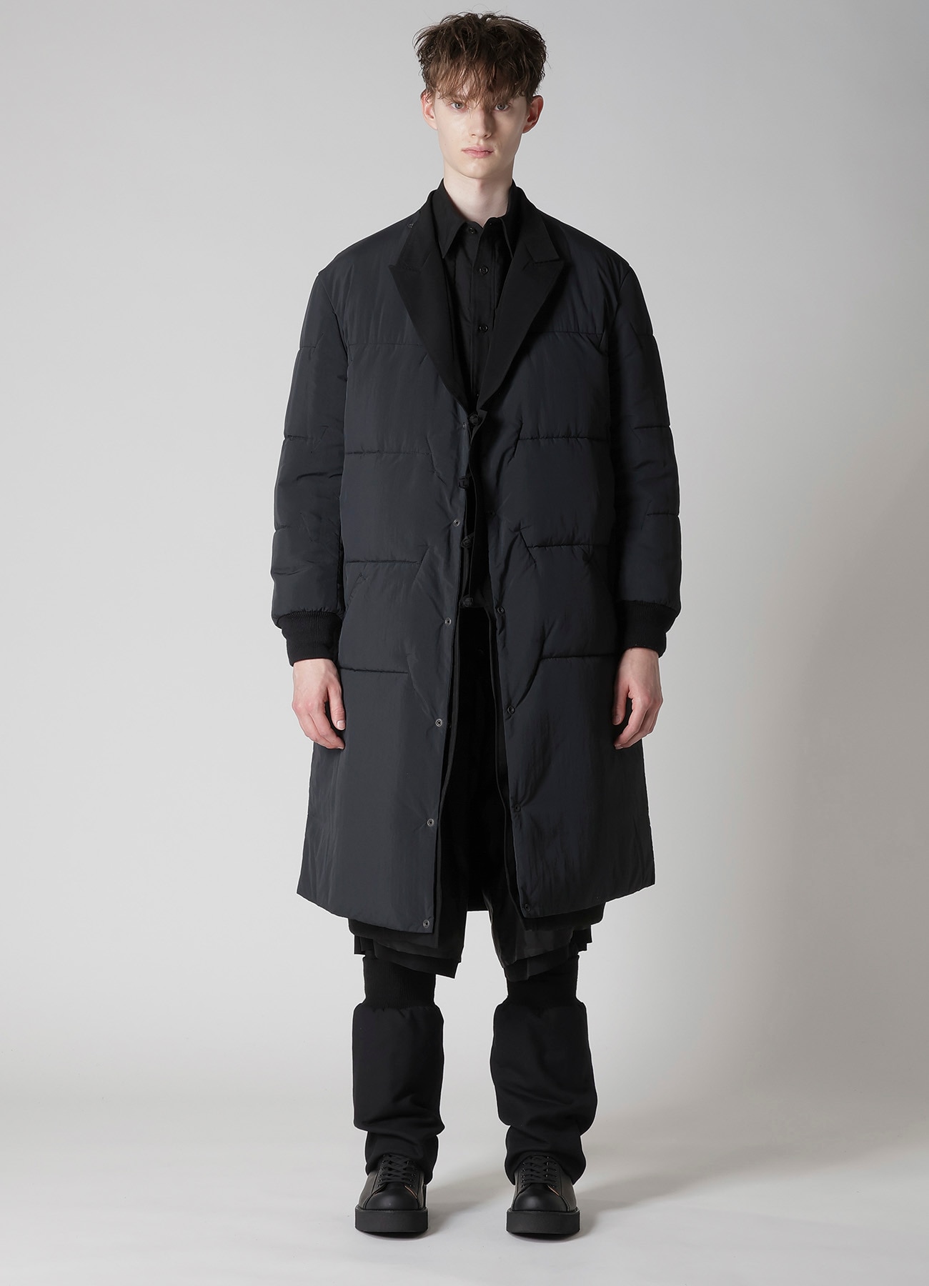 Ta TUXEDO RIB COMBINATION PEAKED JACKET