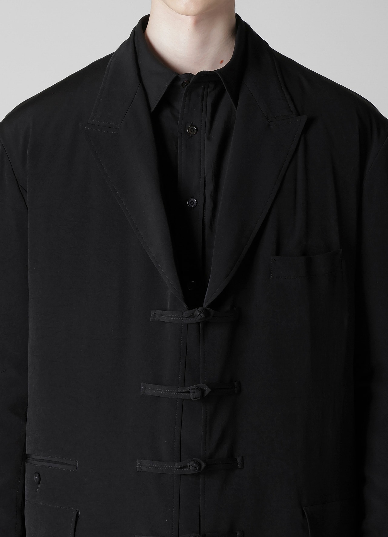 Ta TUXEDO RIB COMBINATION PEAKED JACKET