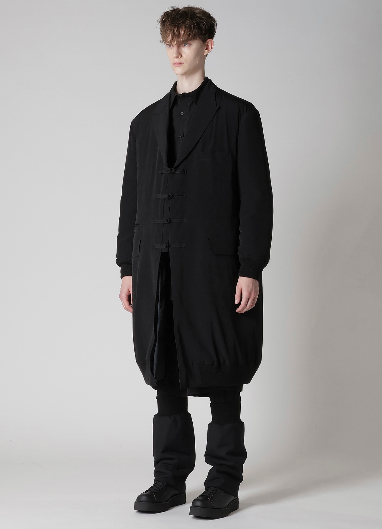 Ta TUXEDO RIB COMBINATION PEAKED JACKET