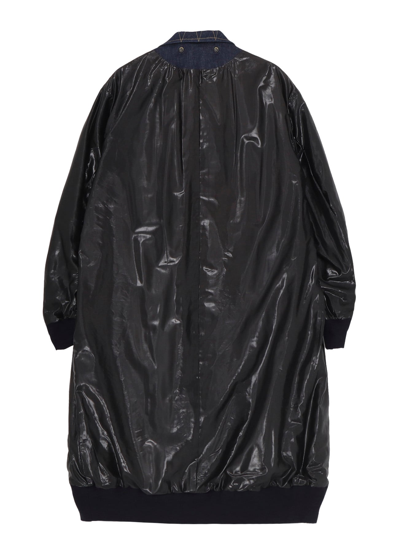 6OZ DENIM MAGIC WASH RIB COMBINATION PEAKED JACKET