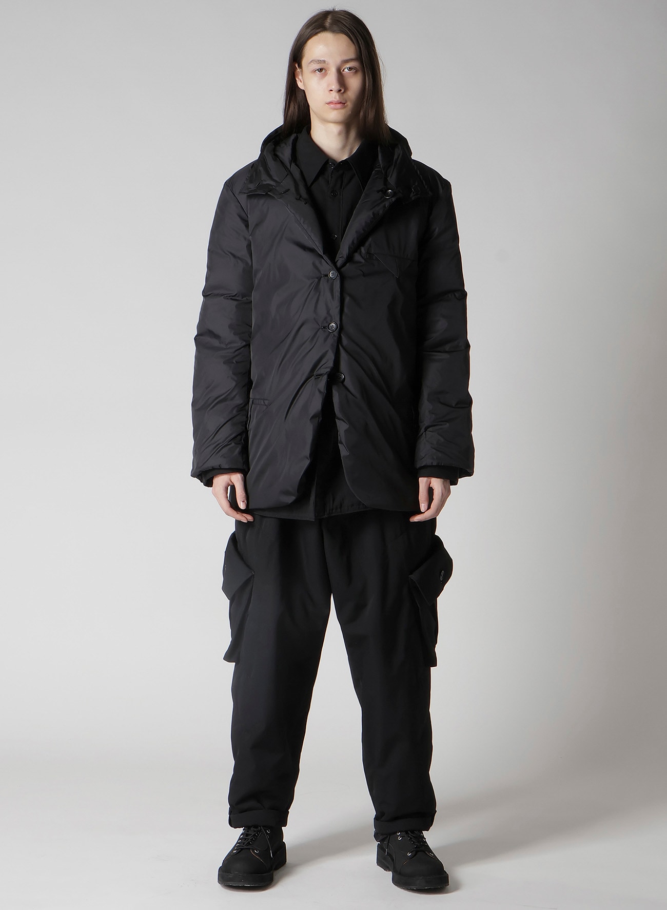 NYLON TAFFETA DIAGONAL DOWN JACKET