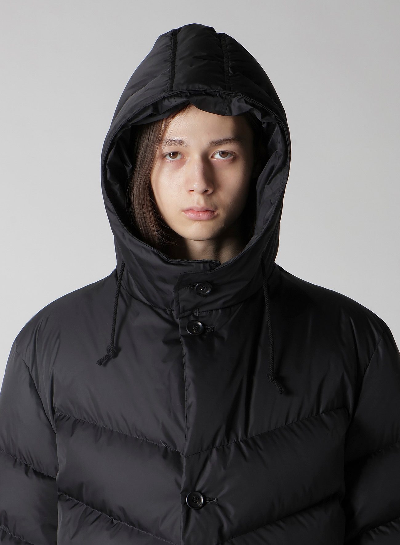 NYLON TAFFETA DIAGONAL DOWN JACKET