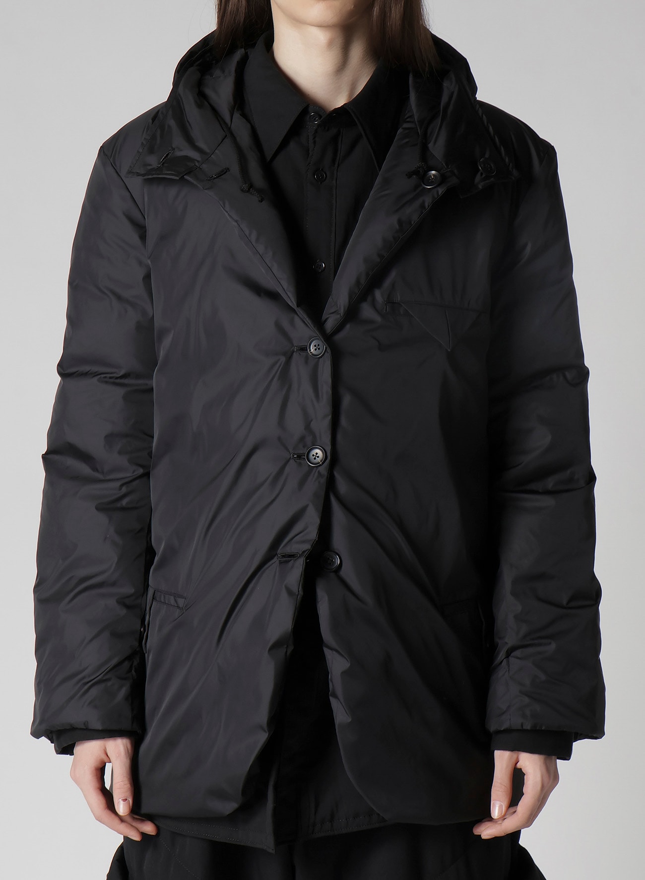 NYLON TAFFETA DIAGONAL DOWN JACKET