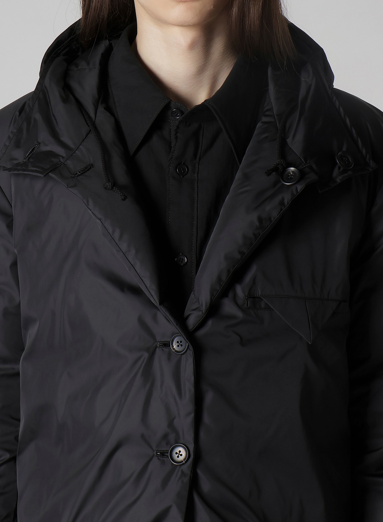 NYLON TAFFETA DIAGONAL DOWN JACKET