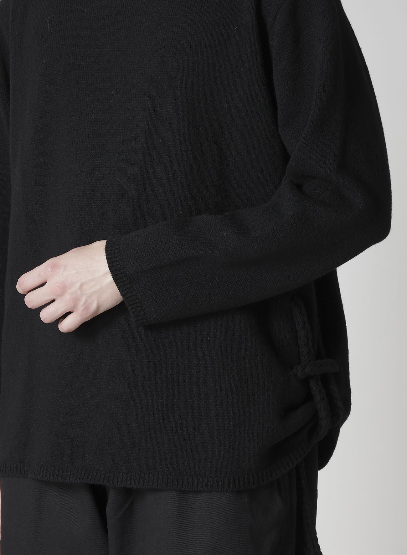 7G1P PLAIN STITCH WITH STRING STRING ROUND NECK PO